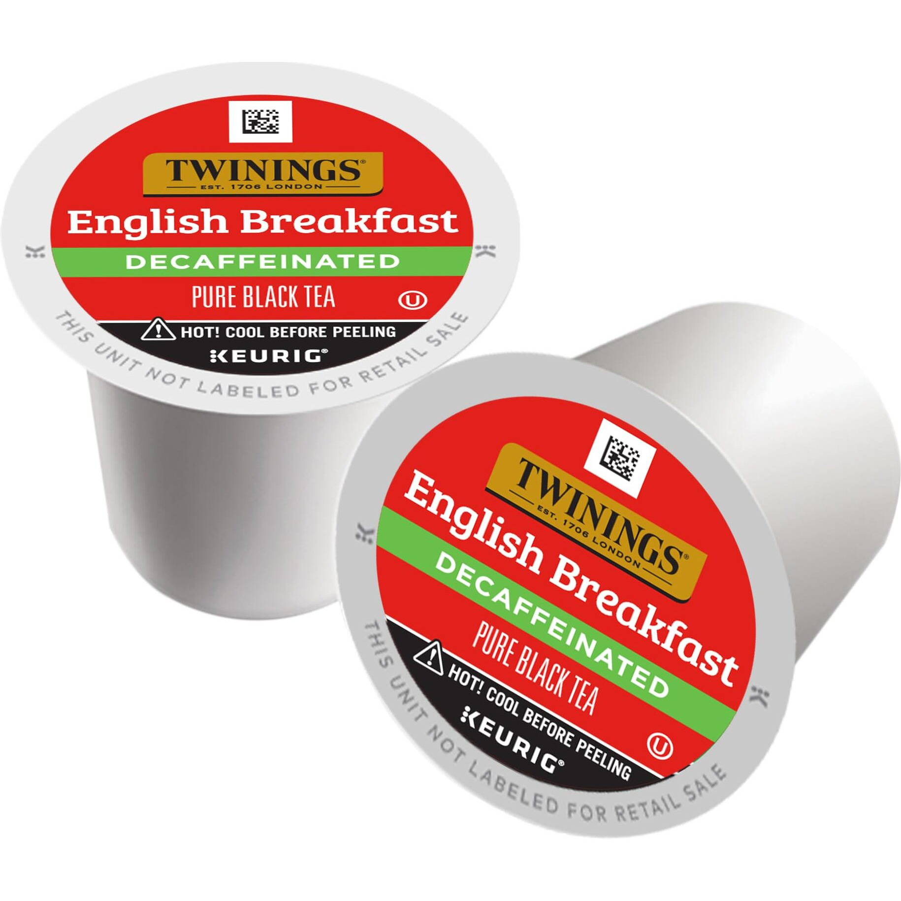 Twinings Decaffeinated English Breakfast Black Tea K-Cup Pods For Keurig, 12 Count (Pack Of 6), Smooth, Flavourful, Robust, Enjoy Hot Or Iced | Packaging May Vary