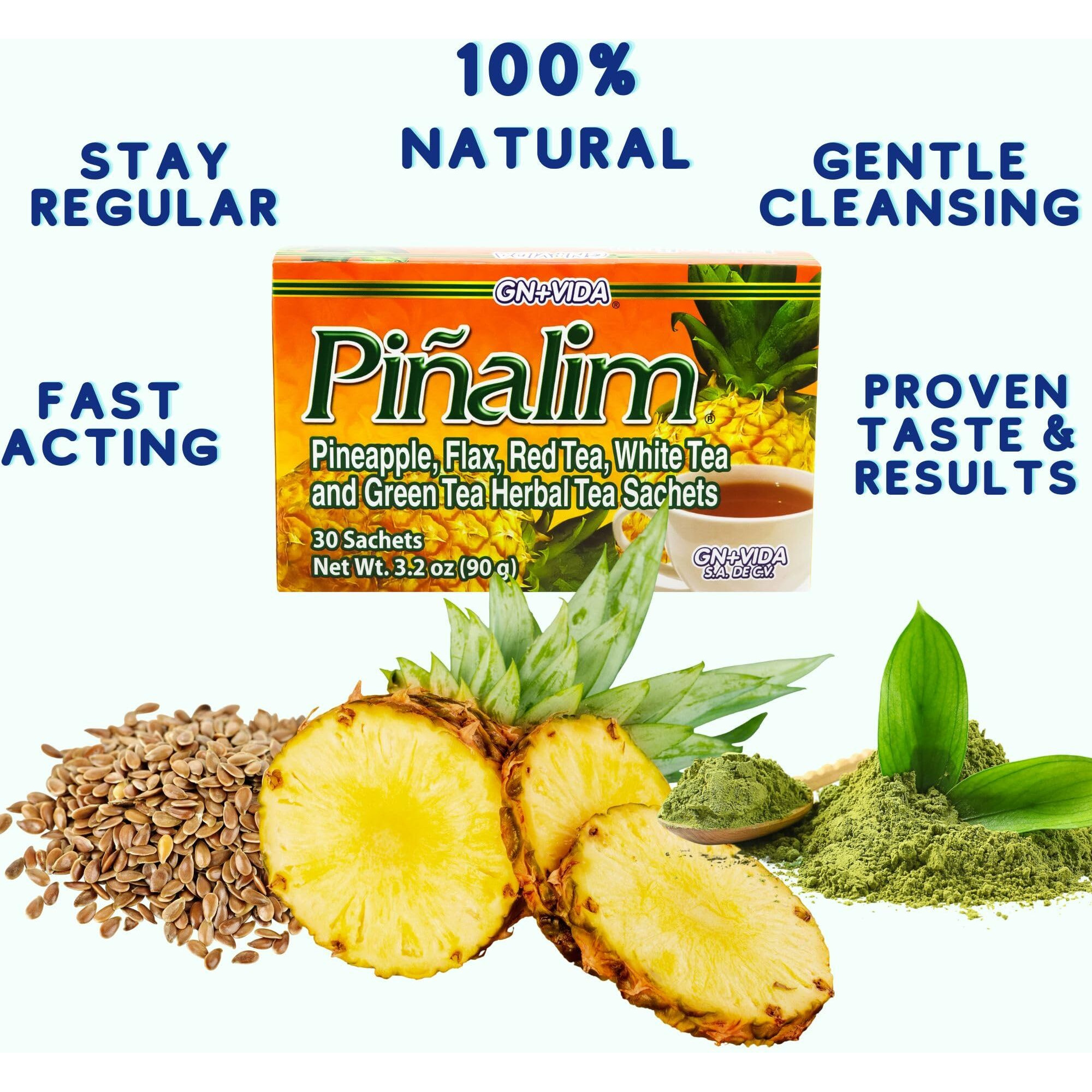 6 Boxes Te Pinalim Tea Gn+Vida Tea 180 Day Supply