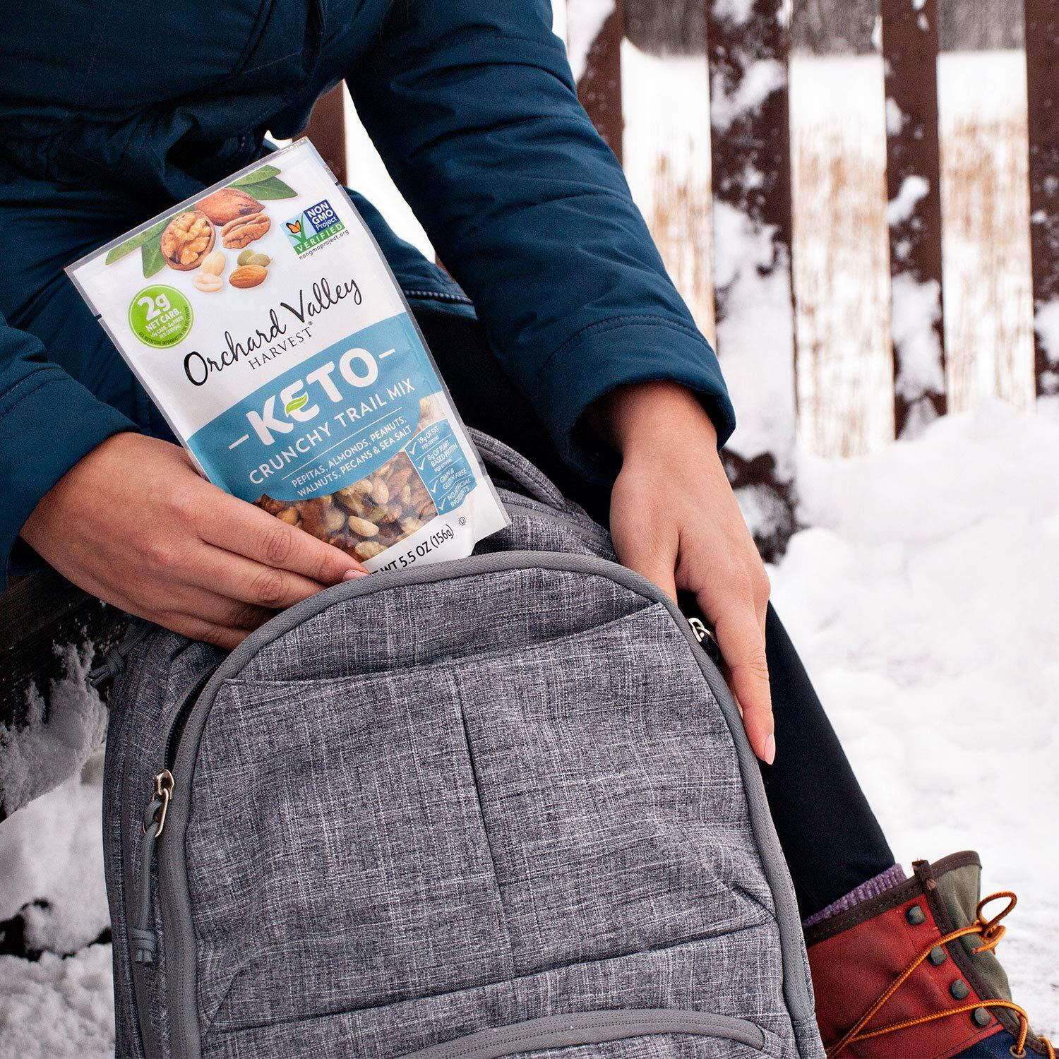 Orchard Valley Harvest Keto Crunchy Trail Mix, 5.5 Ounces (Pack Of 6), Pepitas, Almonds, Peanuts, Walnuts, And Pecans, Low Carbs, Non-Gmo, No Artificial Ingredients