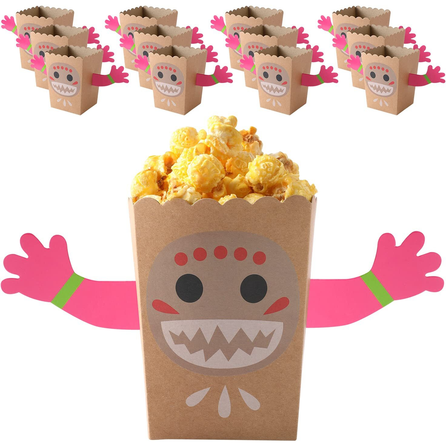 Coroder Moana Popcorn Box Diy Snack Popcorn Box Luau Party Supply Hawaiian Birthday Party Decoration Party Supply Hawaiian Party Decoration Party Favors(12Pcs)
