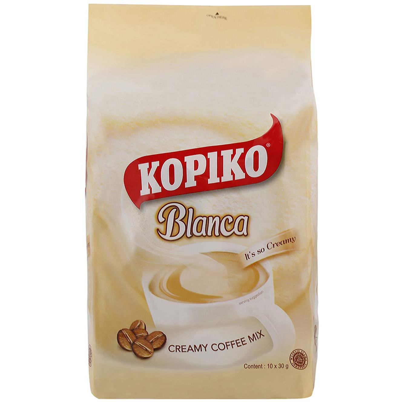 Kopiko Blanca 3 In 1 Creamy Coffee Mix, 10.6 Oz (Pack Of 10)