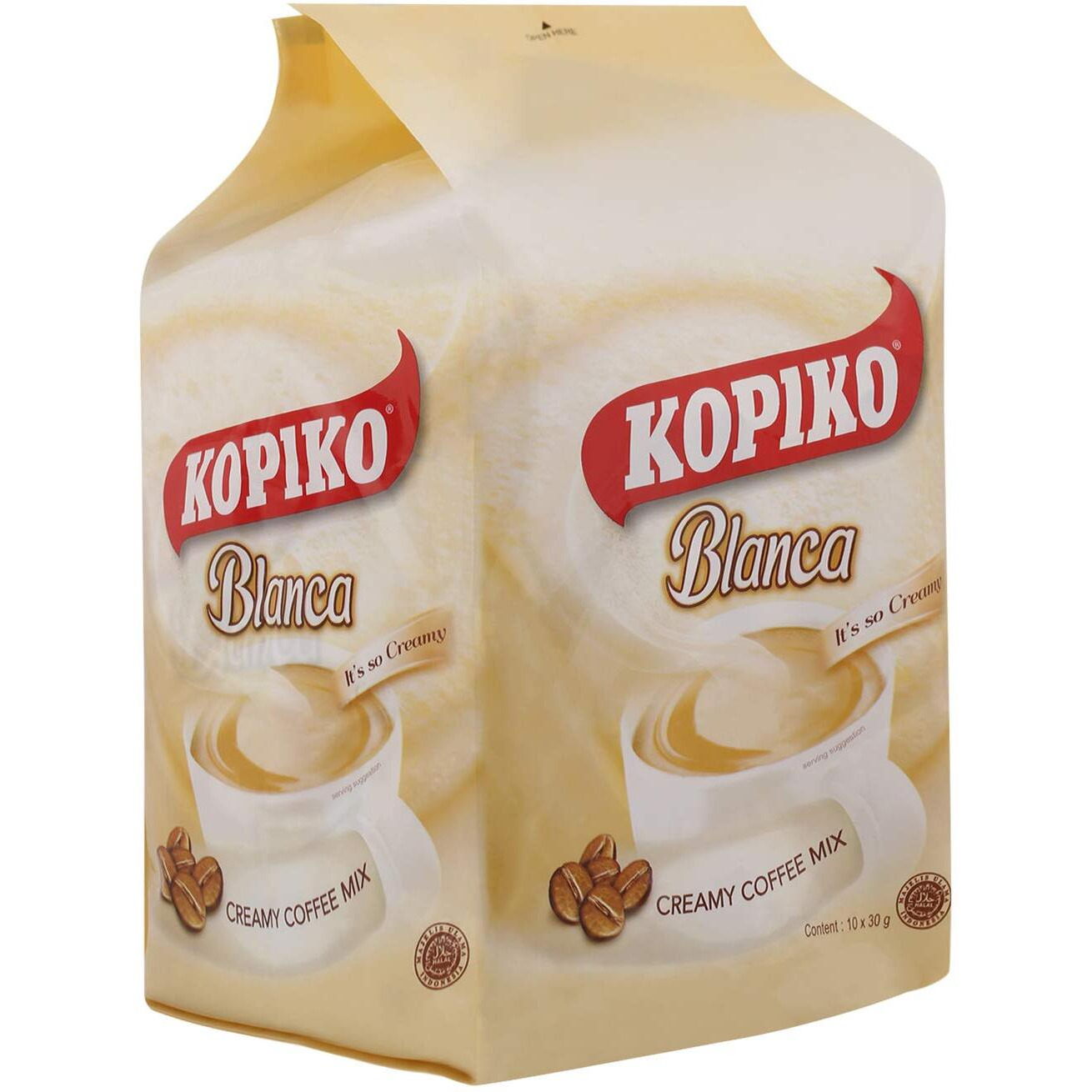 Kopiko Blanca 3 In 1 Creamy Coffee Mix, 10.6 Oz (Pack Of 10)