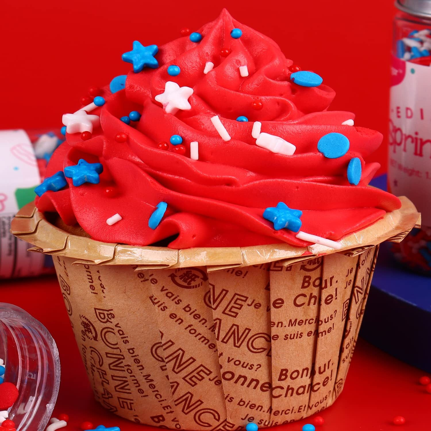 Patriotic Sprinkles Set, Food Grade 50G/Bottle, 4Th Of July, Sujoygar, Independence Day Sprinkles For Cupcake Decorating, Cookie, Cake, Chocolate, Baking