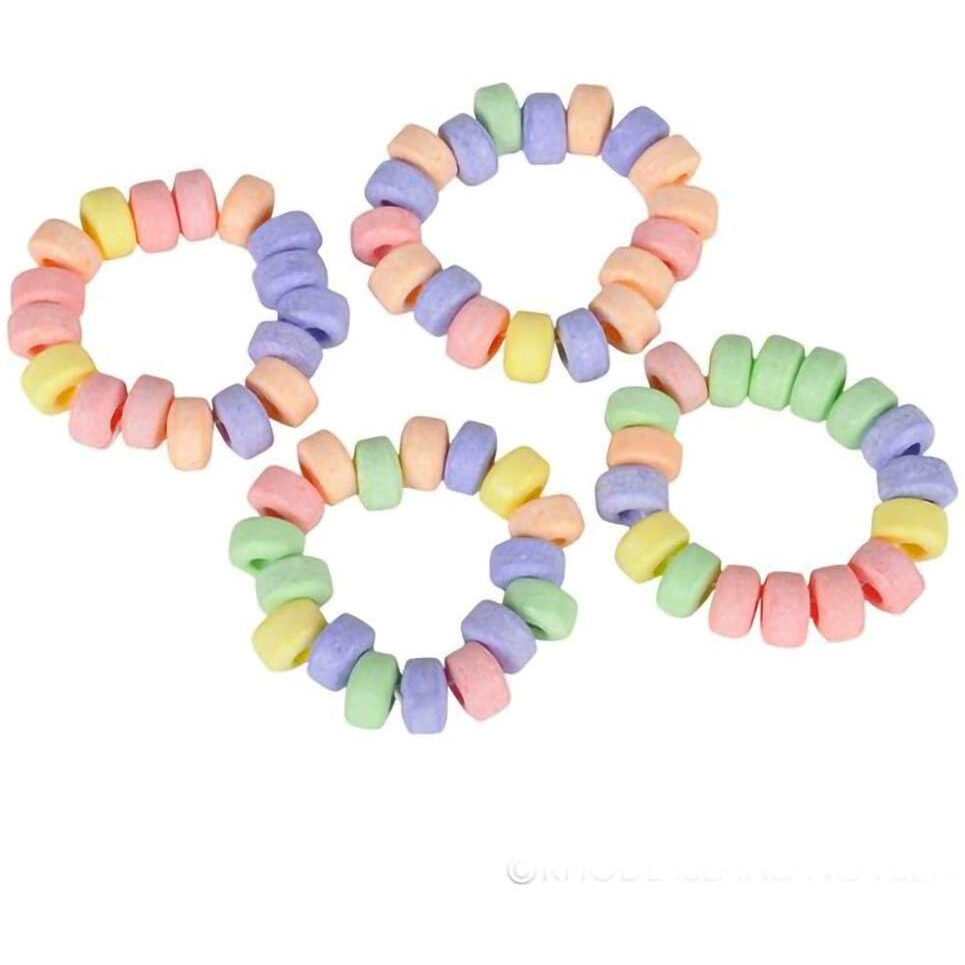 Stretchable Candy Bracelet, Multicolor Fruit-Flavored Chewables For Party Favors (12-Pack)
