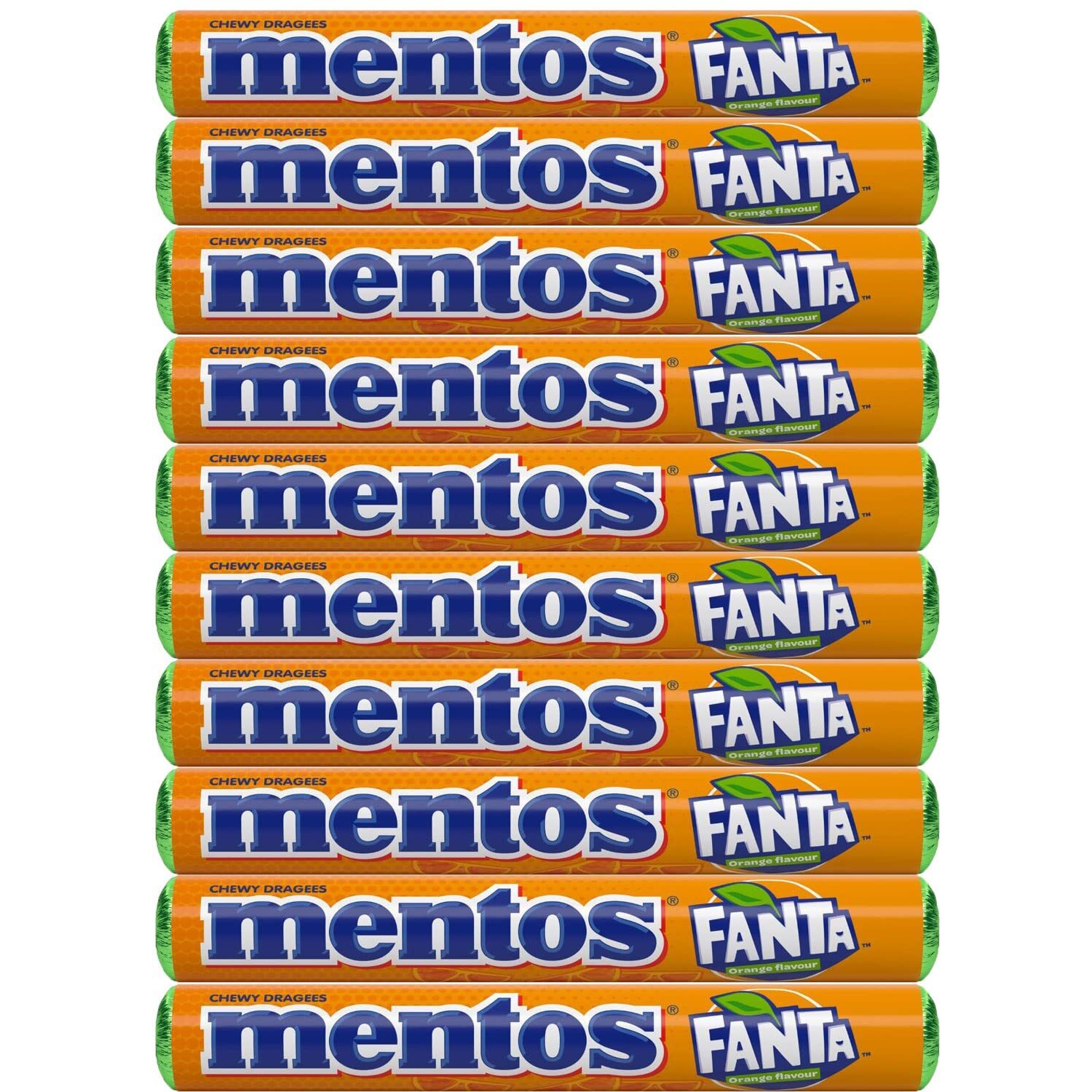 Mentos Fanta Orange Flavored Candy 10 X 37.5G