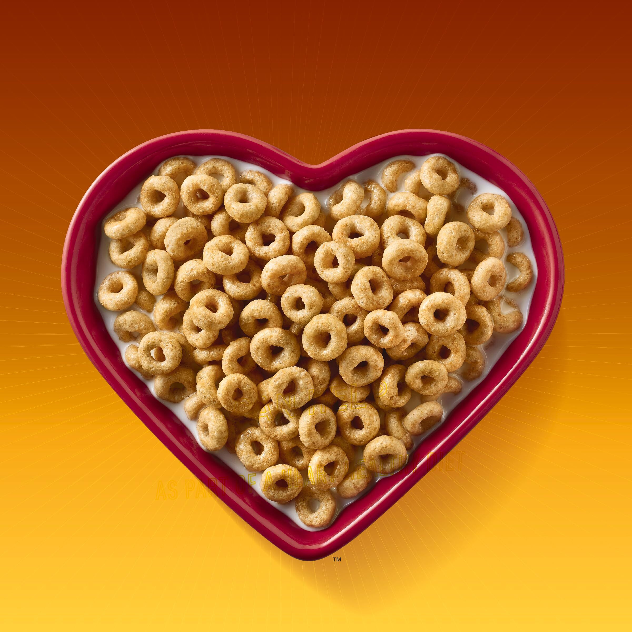 Honey Nut Cheerios Cereal Single Serve Bowl, Heart Healthy Breakfast Cereal, Gluten Free Cereal With Whole Grain Oats, 1 Oz, 96 Count