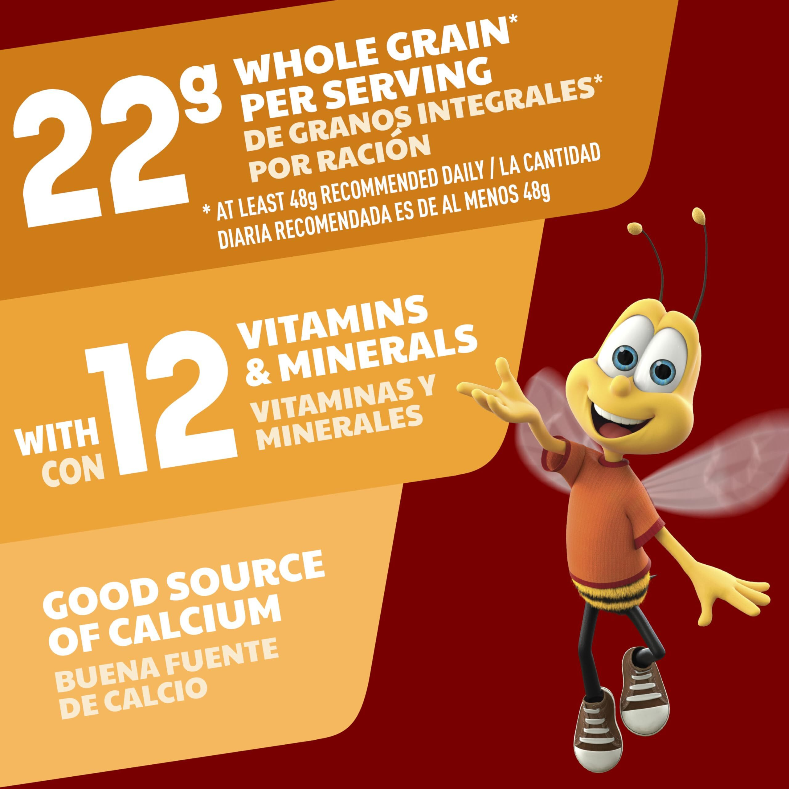 Honey Nut Cheerios Cereal Single Serve Bowl, Heart Healthy Breakfast Cereal, Gluten Free Cereal With Whole Grain Oats, 1 Oz, 96 Count