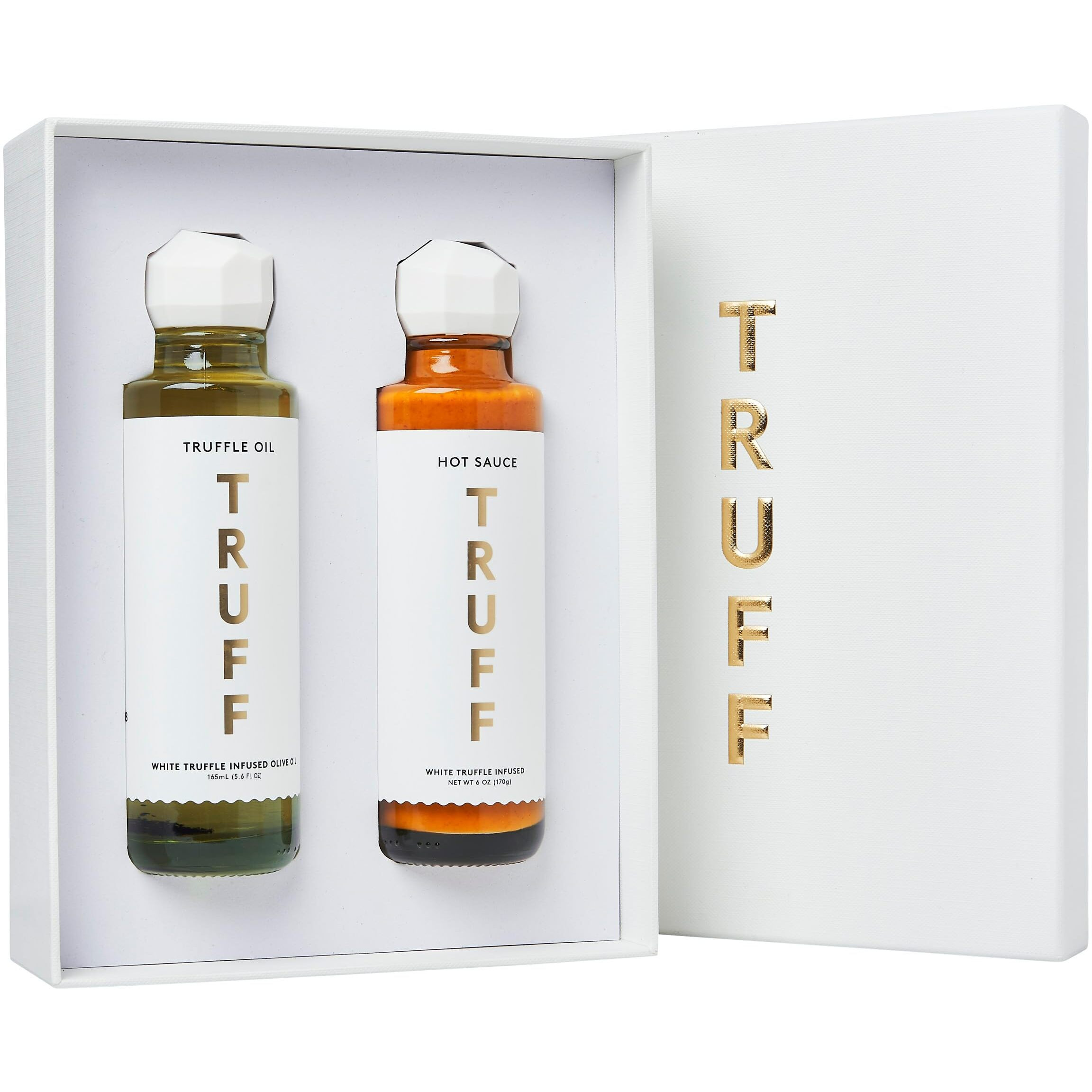 Truff White Truffle Gift Set, White Truffle Oil And Hot Sauce, Holiday 2-Pack