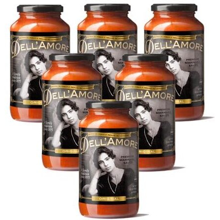 Dell'Amore Premium Marinara Sauce - Original Recipe - Italian Tomato Pasta Sauce - Family Recipe With Fresh Ingredients - 25Oz / 6 Pack