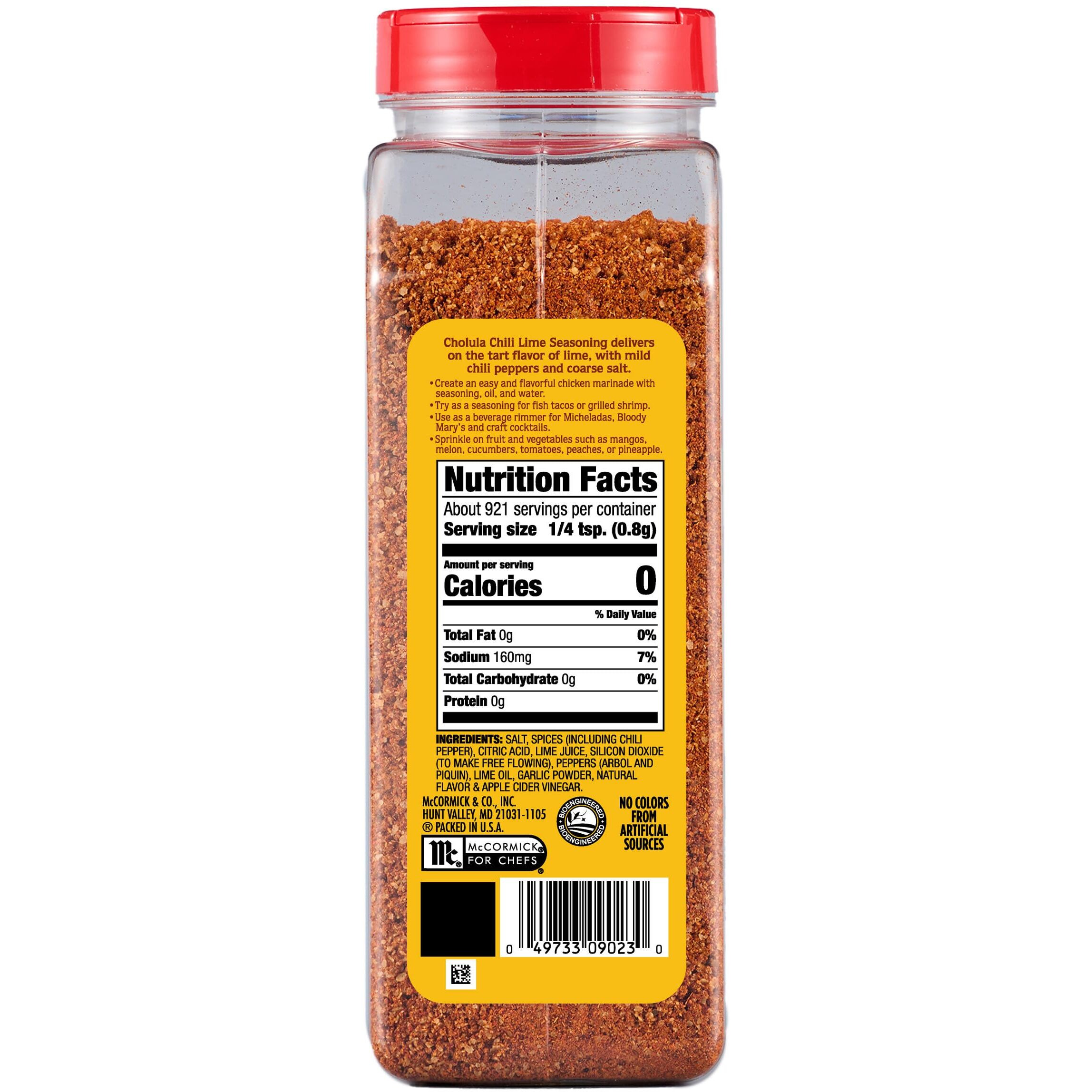 Cholula Chili Lime Seasoning, 26 Oz