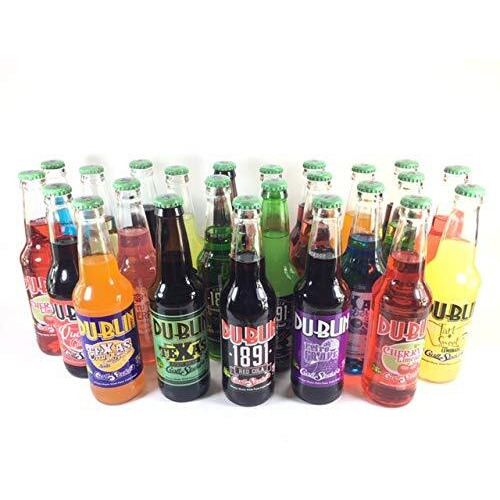Case 24 Dublin Texas Bottling Works Variety Pack - 15 Flavors Glass Bottles - 12 Oz - Real Pure Cane Sugar - Makers Of Dublin Dr Pepper
