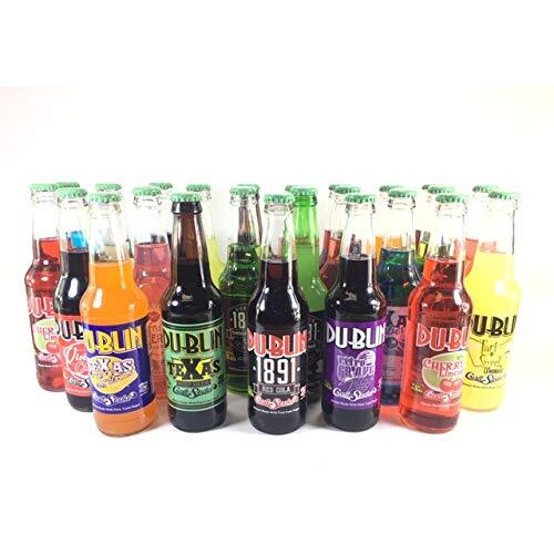 Case 24 Dublin Texas Bottling Works Variety Pack - 15 Flavors Glass Bottles - 12 Oz - Real Pure Cane Sugar - Makers Of Dublin Dr Pepper