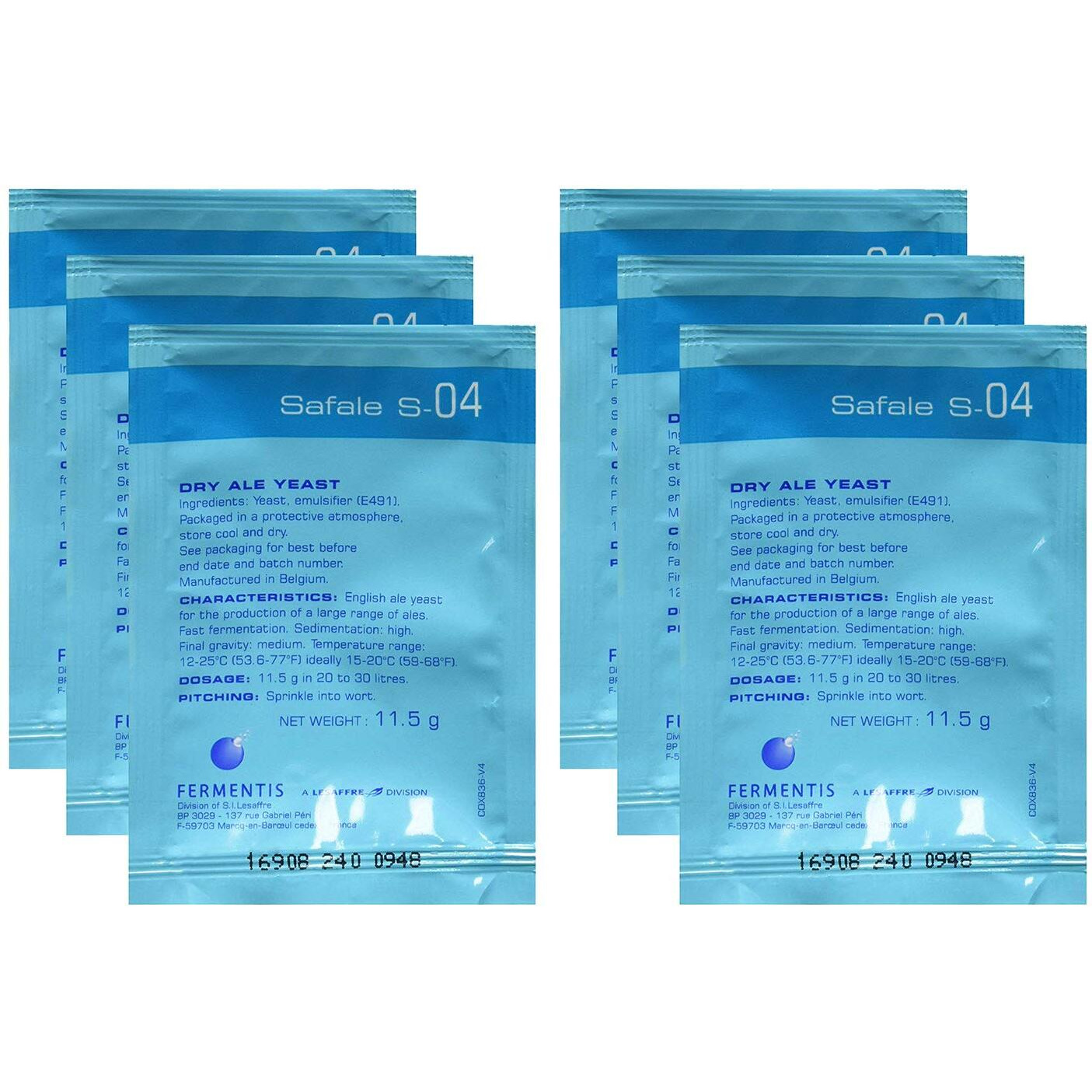 Safale S-04 (11.5 G Packs) 6 Count