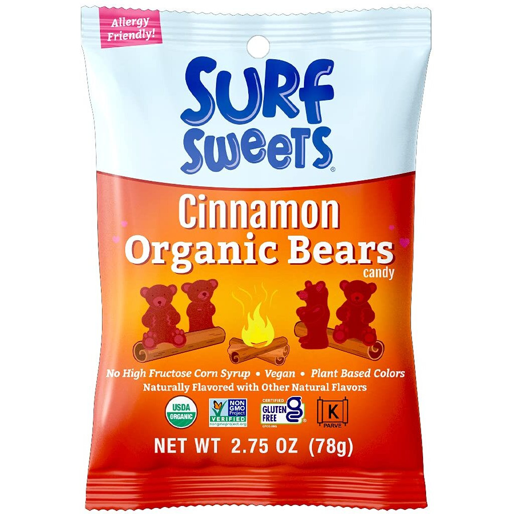Cinnamon Organic Bears, 2.75 Oz Bag- 12 Pack