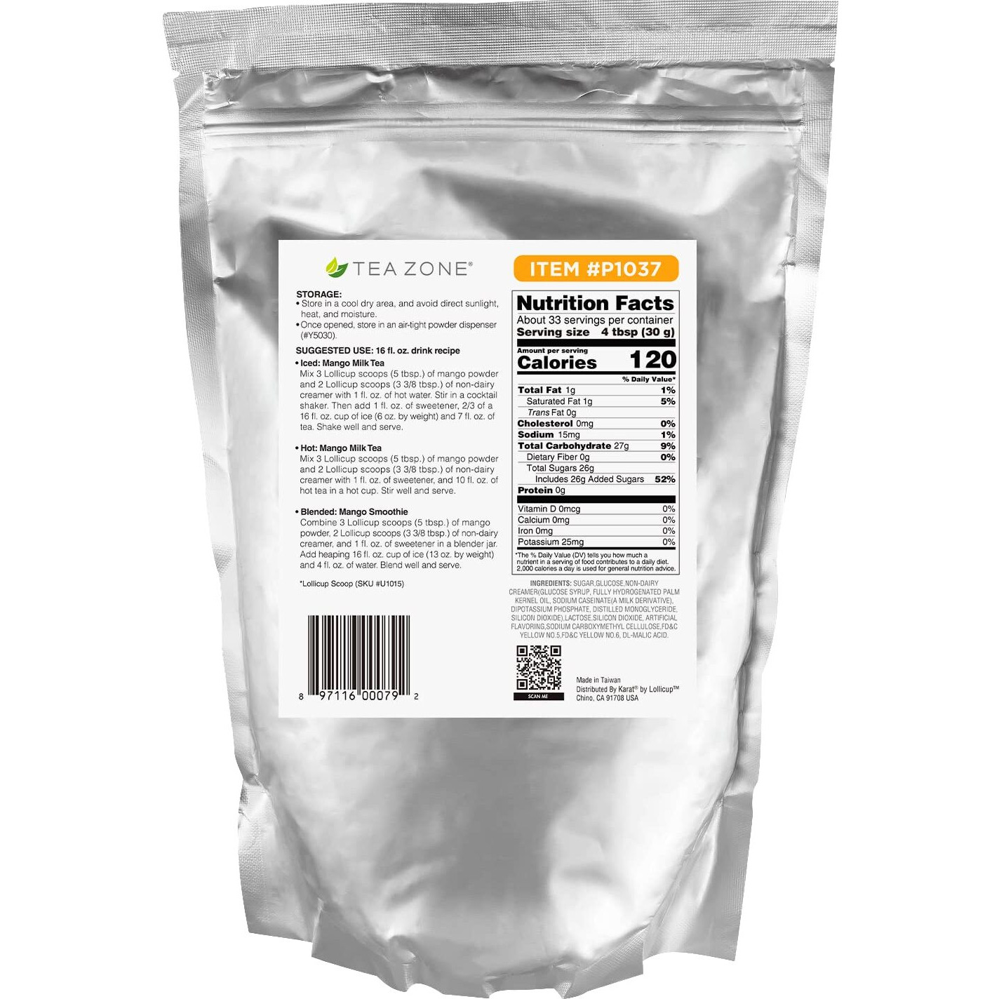 Tea Zone 2 Lb Mango Powder