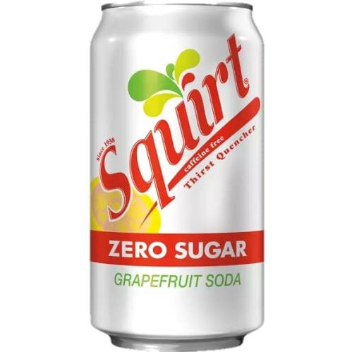 Squirt Zero Sugar Grapefruit Soda, 12 Fl Oz, 18 Cans , Total 216 Fl Oz