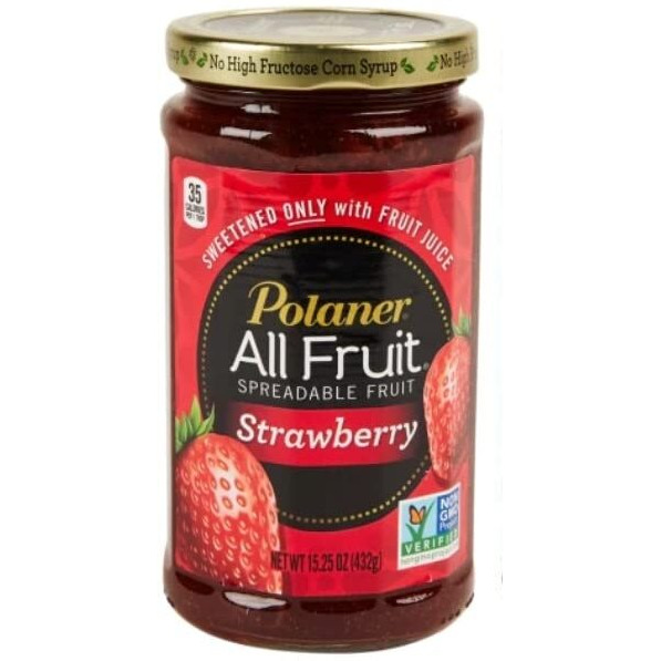Polaner All Fruit Spreadable Fruit, Strawberry, Raspberry, And Blueberry, 10 Ounce (Pack Of 3) - With Make Your Day Spreader Or Two Sporks