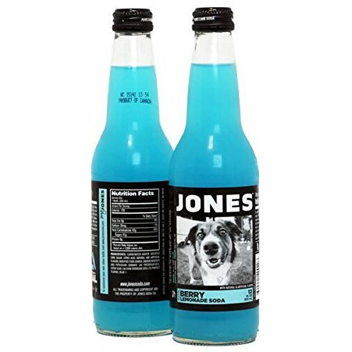 Jones Soda Co. Berry Lemonade Soda Flavor | 100% Cane Sugar Soda | Craft Soda Pop | Soda Soft Drinks | 12 Oz Glass Bottle Soda (4 - Pack)
