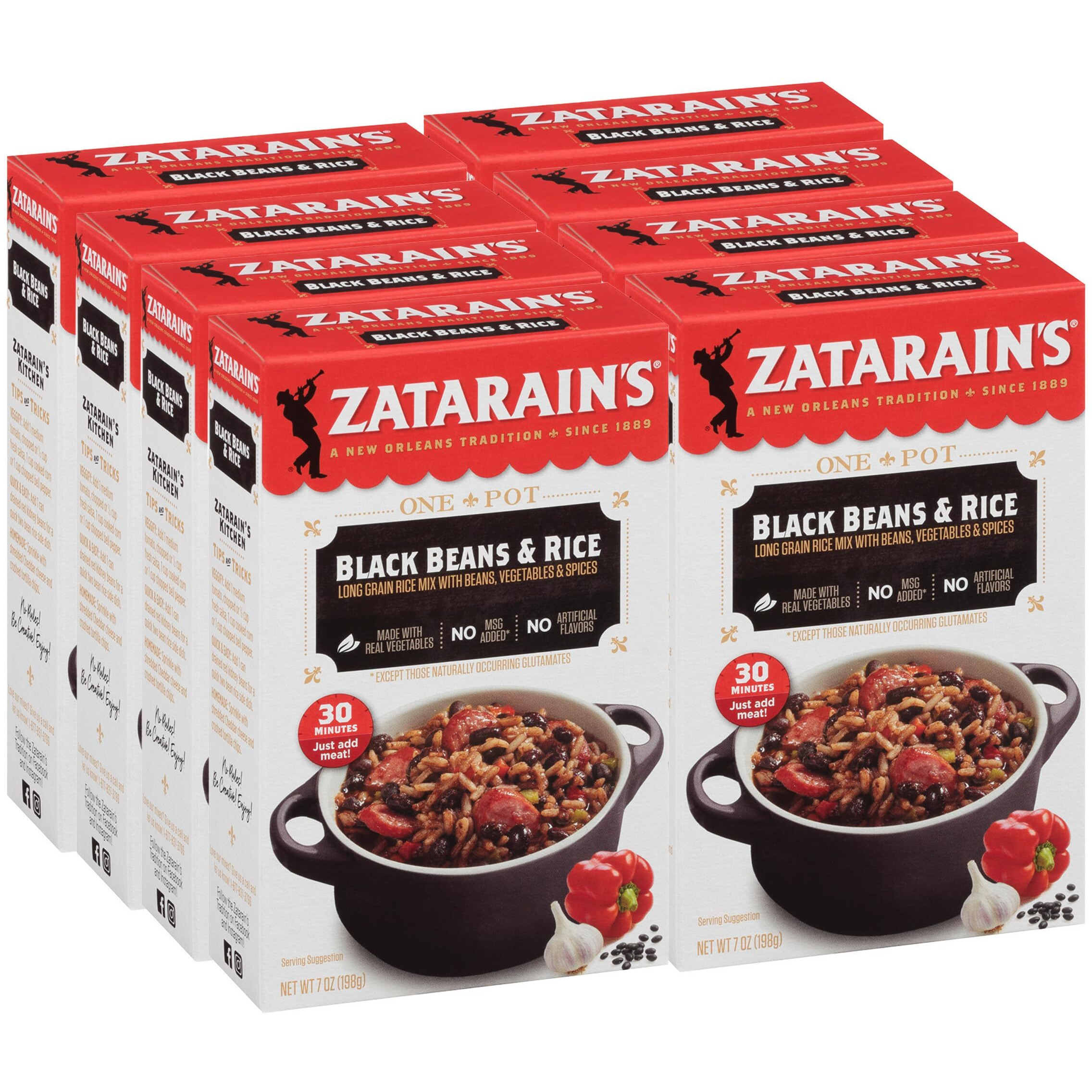 Zatarain's Black Beans & Rice, 7 Oz (Pack Of 8)