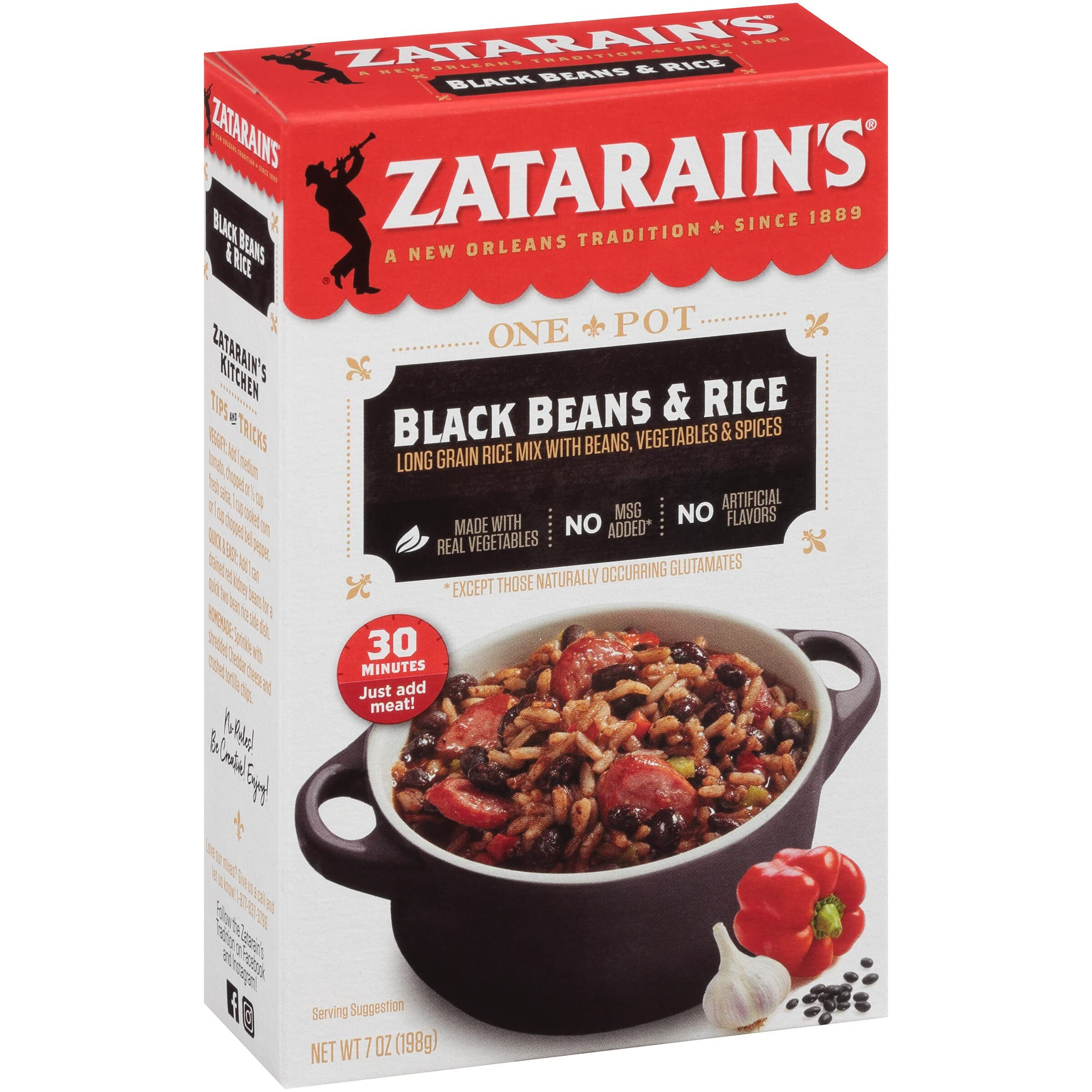 Zatarain's Black Beans & Rice, 7 Oz (Pack Of 8)
