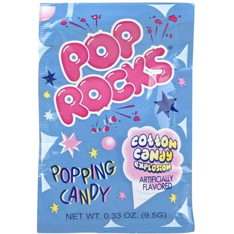 Pop Rocks Popping Candy, Cotton Candy, 24 Count, 0.33 Ounce (Pack Of 24)