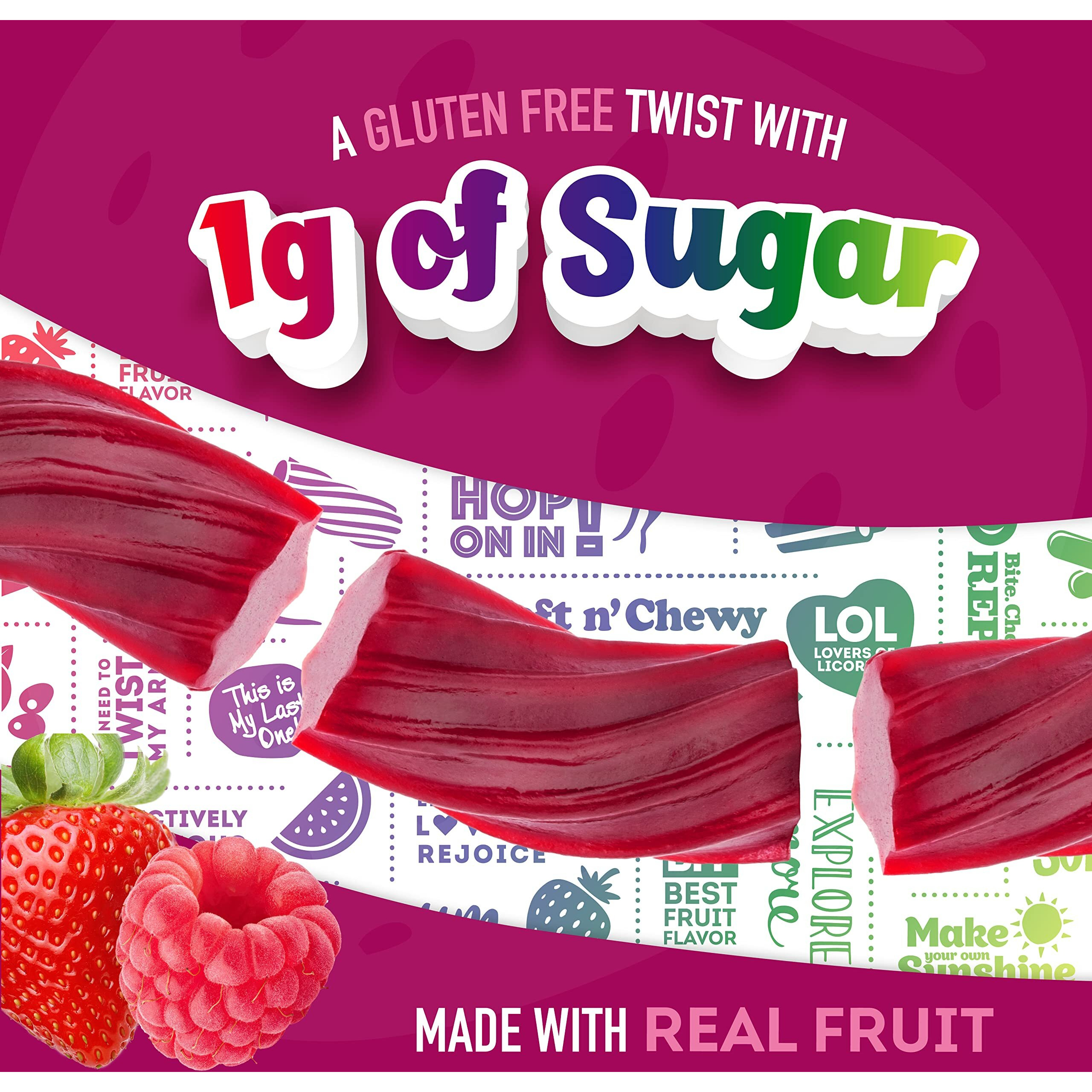 Wiley Wallaby Low Sugar Gluten Free Licorice | Soft Chewy Licorice | Watermelon And Very Berry Flavors | 5.5 Ounce | 2 Pack