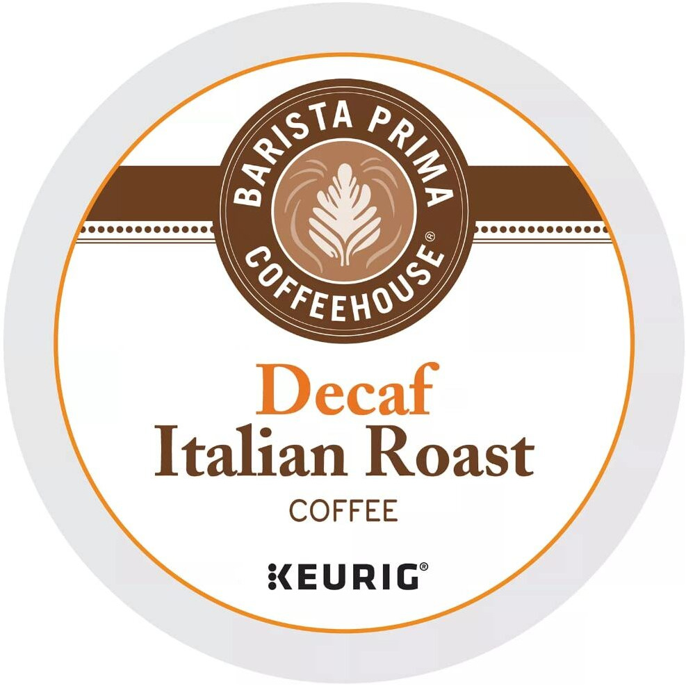 Barista Prima Coffeehouse Dark Roast Extra Bold K-Cup For Keurig Brewers, Decaf Italian Roast Coffee,4 Pack Of 24 Cups Each (96 Count)