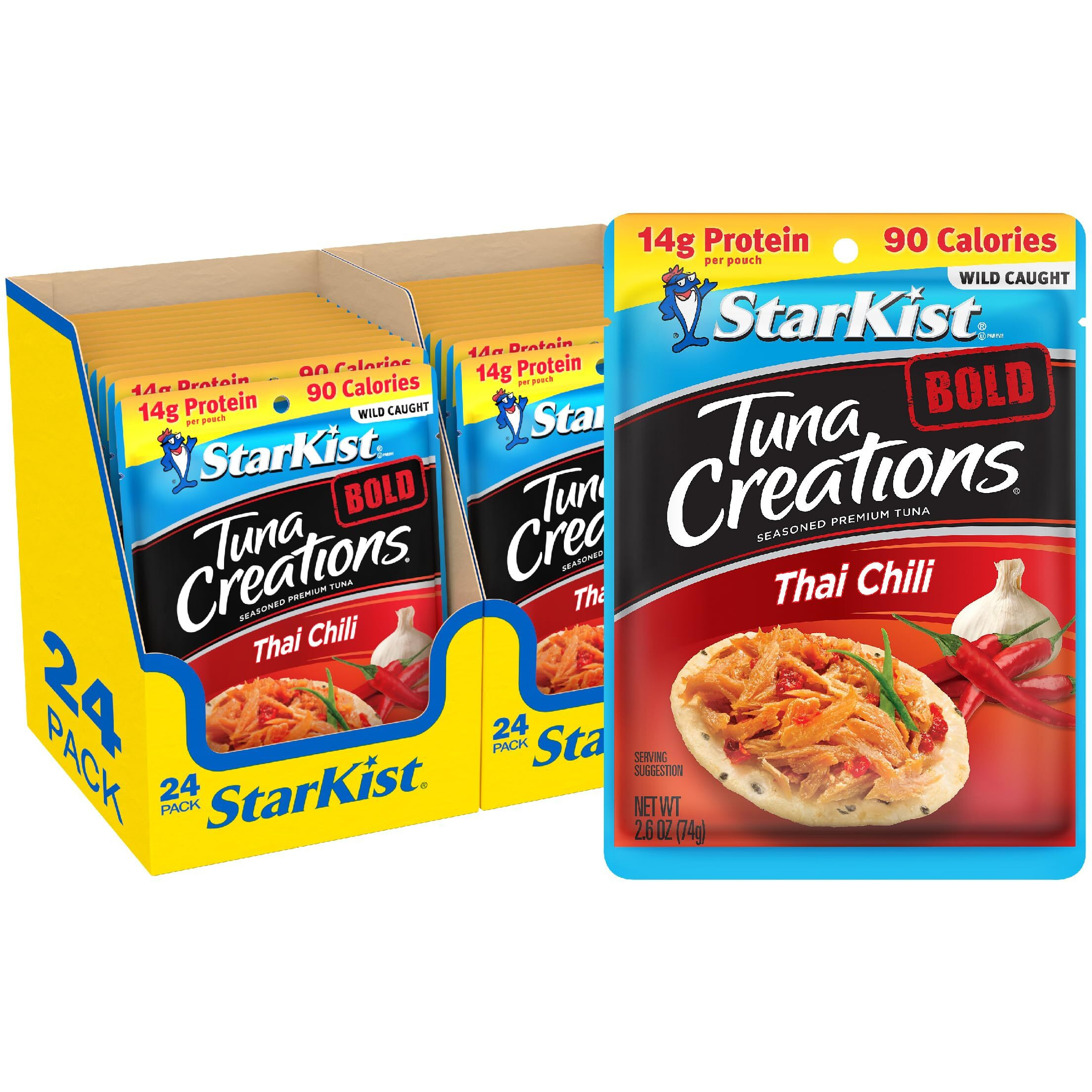 Starkist Tuna Creations Bold Thai Chili Style, Packaging May Vary, 2.6 Oz, Pack Of 24