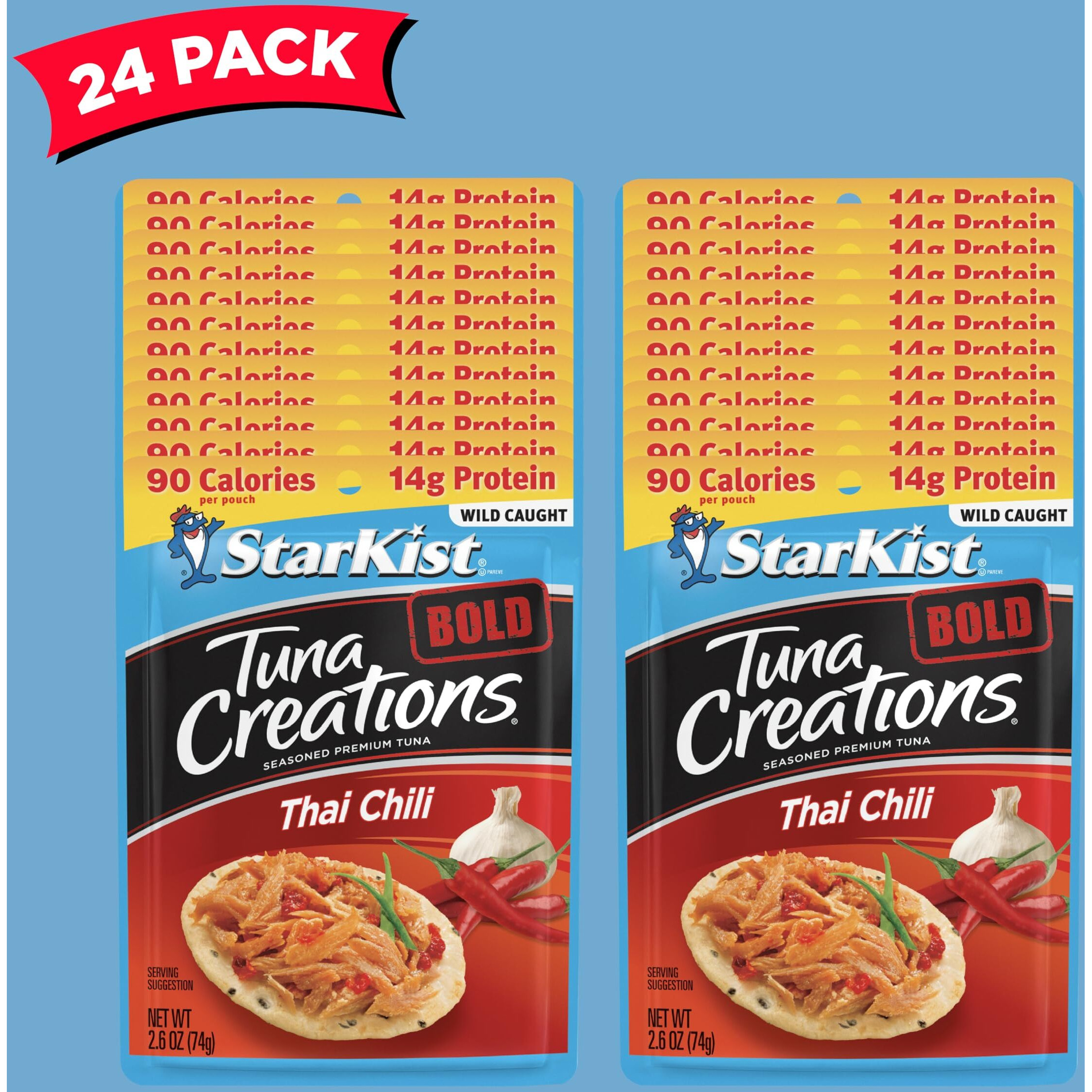 Starkist Tuna Creations Bold Thai Chili Style, Packaging May Vary, 2.6 Oz, Pack Of 24