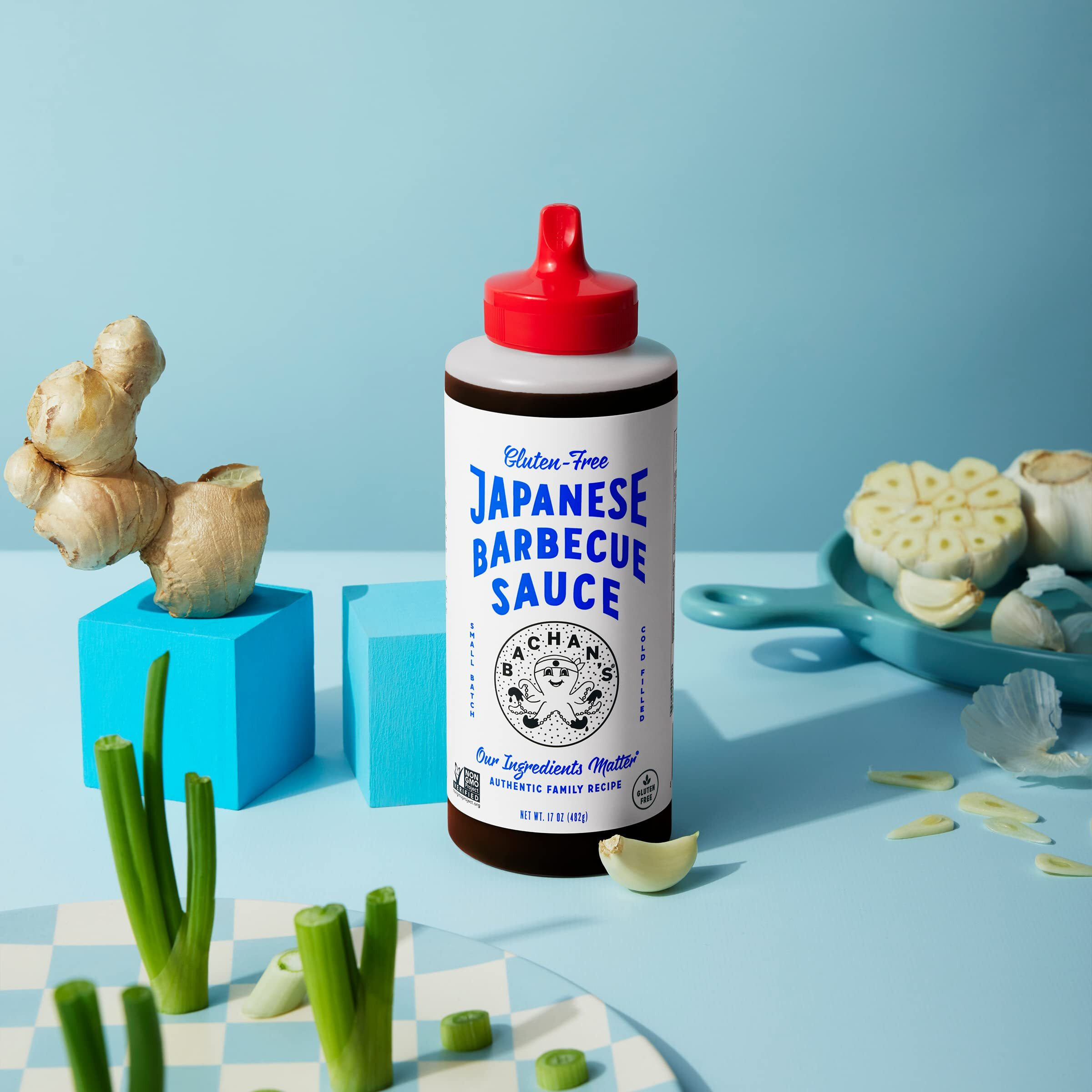 Bachan's - Japanese Barbecue Sauce - Gluten Free, 17 Oz, Small Batch, Non Gmo, No Preservatives, Vegan And Bpa Free. Condiment For Wings, Chicken, Beef, Pork, Seafood, Noodle Recipes, And More