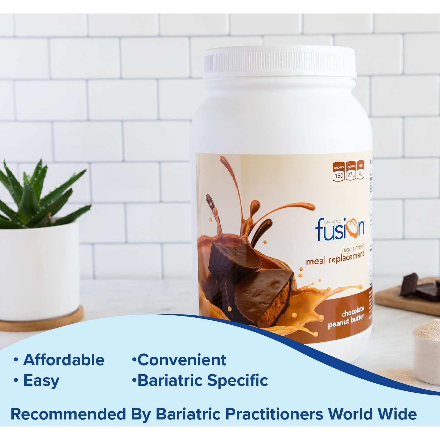 Bariatric Fusion Meal Replacement Protein 21 Serving Tub Chocolate Peanut Butter For Bariatric Surgery Patients Including Gastric Bypass & Sleeve Gastrectomy