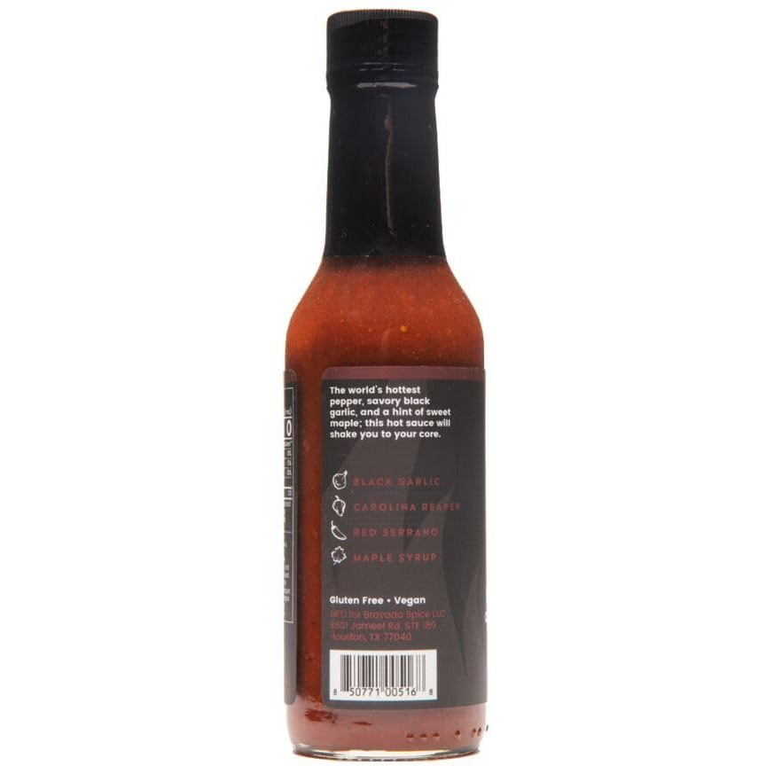 Black Garlic And Carolina Reaper Hot Sauce By Bravado Spice Featured On Hot Ones Gluten Free, Vegan, Low Carb, Paleo All Natural 5 Oz Bottle Award Winning Gourmet Hot Sauce