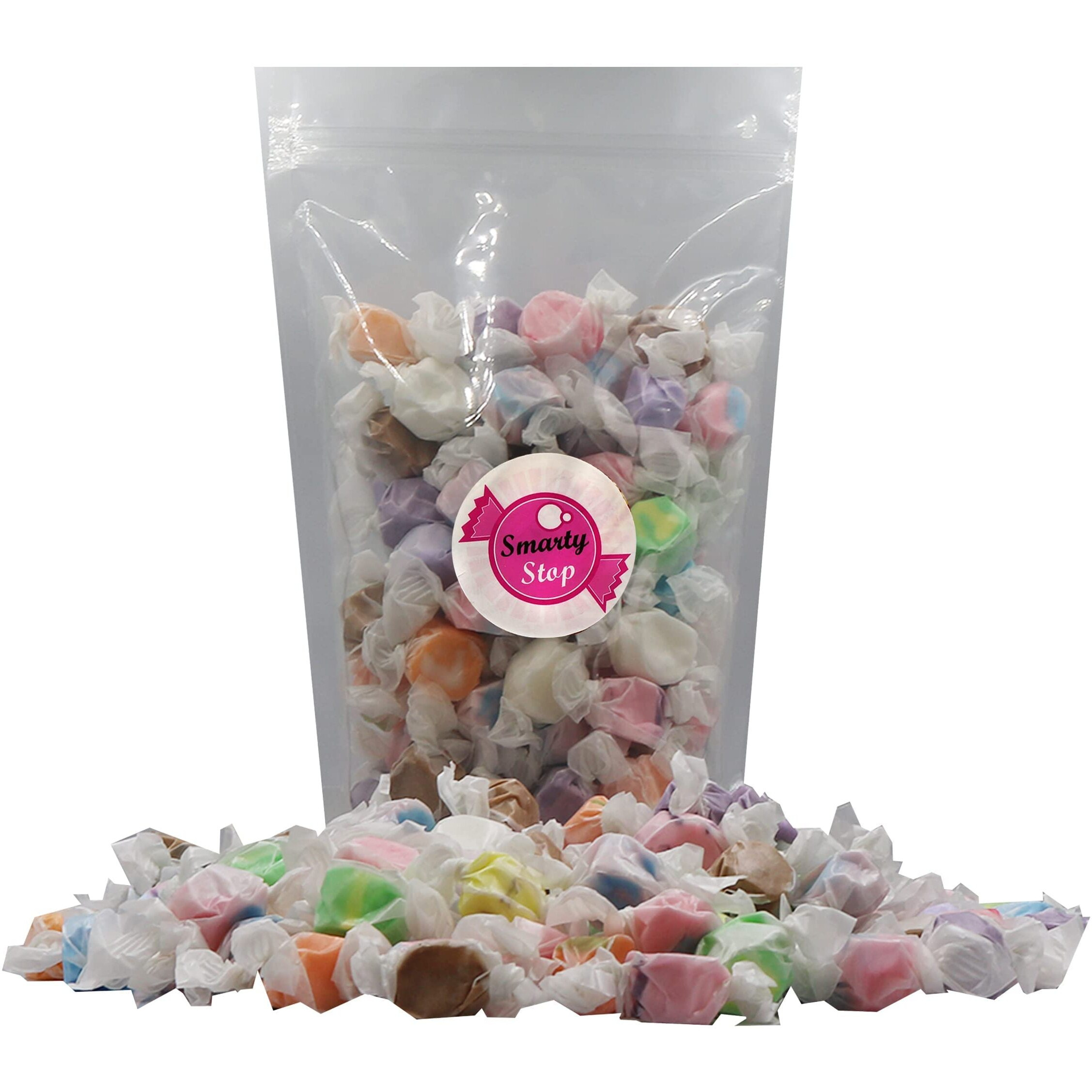 Gourmet Soft And Chewy Salt Water Taffy Candies - Individually Wrapped - Bulk Bags (Assorted Flavors, 2 Pound (Pack Of 1))