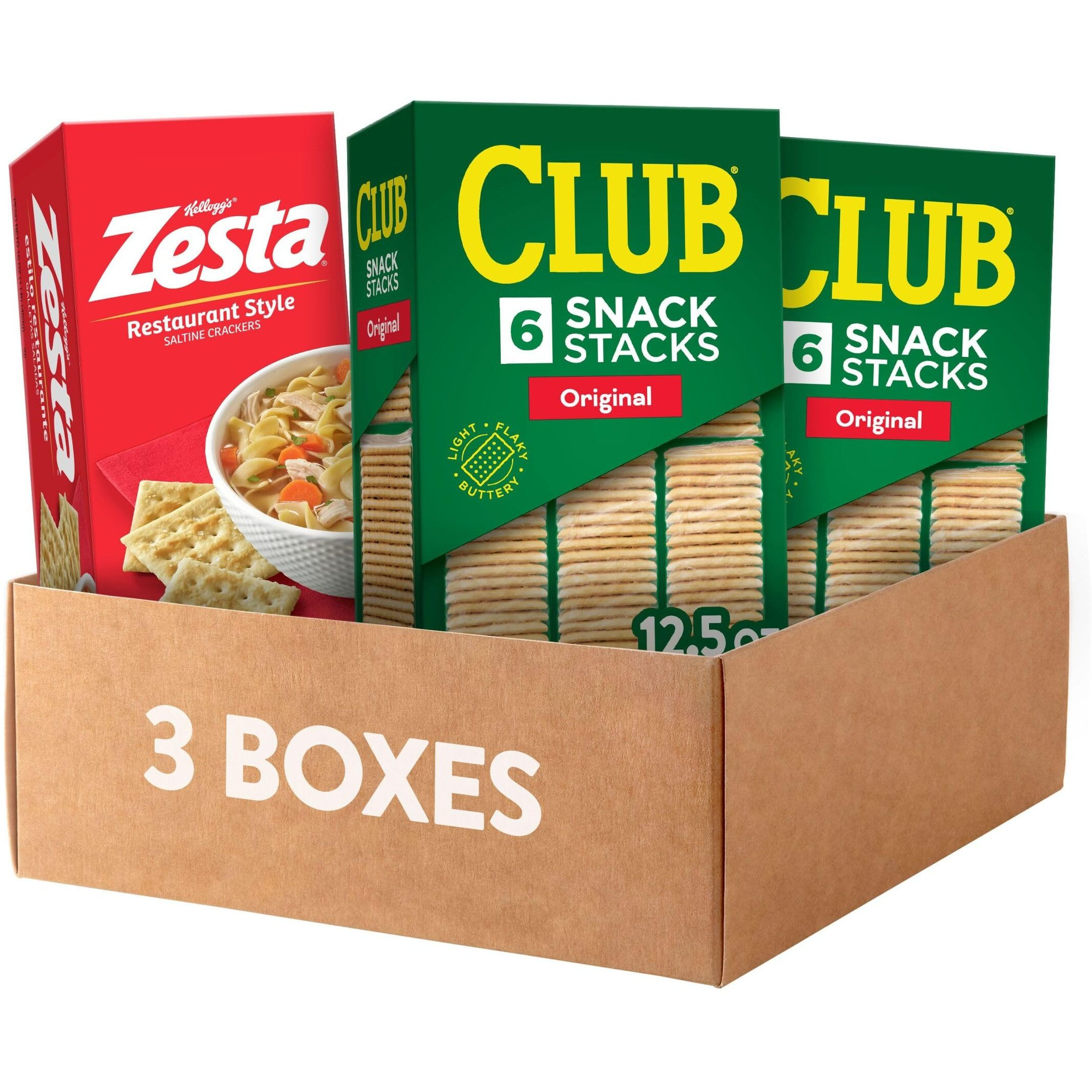 Kelloggs Club And Zesta Crackers, Soup Crackers, Party Snacks, Variety Pack (4 Boxes)