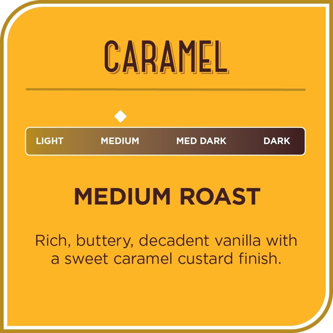 Don Francisco's Caramel Flavored Medium Roast Coffee Pods - 72 Count- Recyclable Single-Serve Coffee Pods, Compatible With Your K- Cup Keurig Coffee Maker