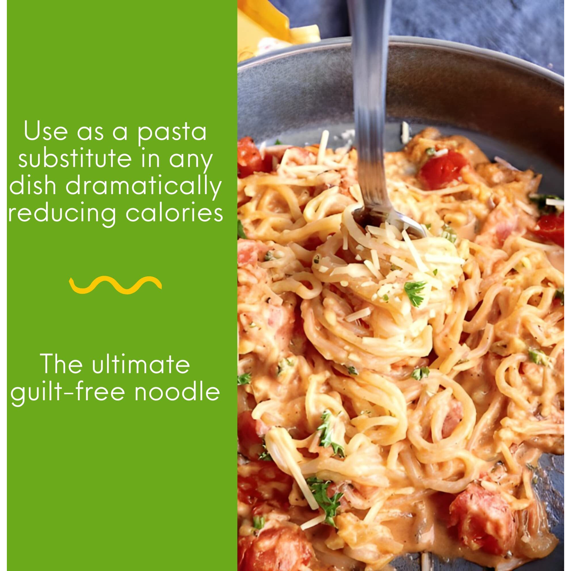 Miracle Noodle Organic Spaghetti Noodles - Shirataki Noodles Ready To Eat, Konjac Noodles Spaghetti, Low Carb Pasta, Keto Spaghetti Noodles, Paleo, Vegan, Gluten Free, Low-Calorie Pasta - 7 Oz, 6-Pack