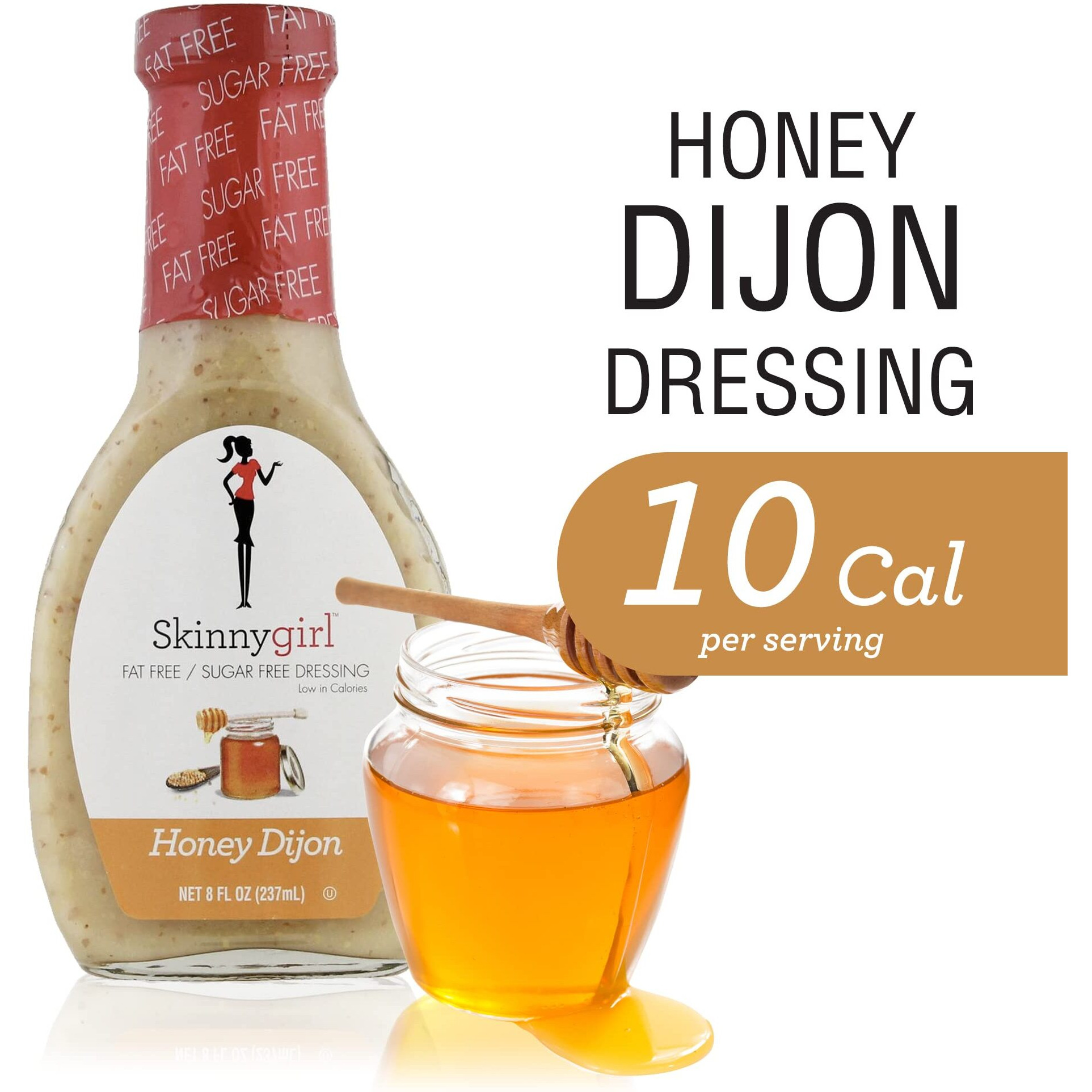 Skinnygirl Fat-Free Salad Dressing, Sugar-Free Honey Dijon, 8 Ounce (Pack Of 12)