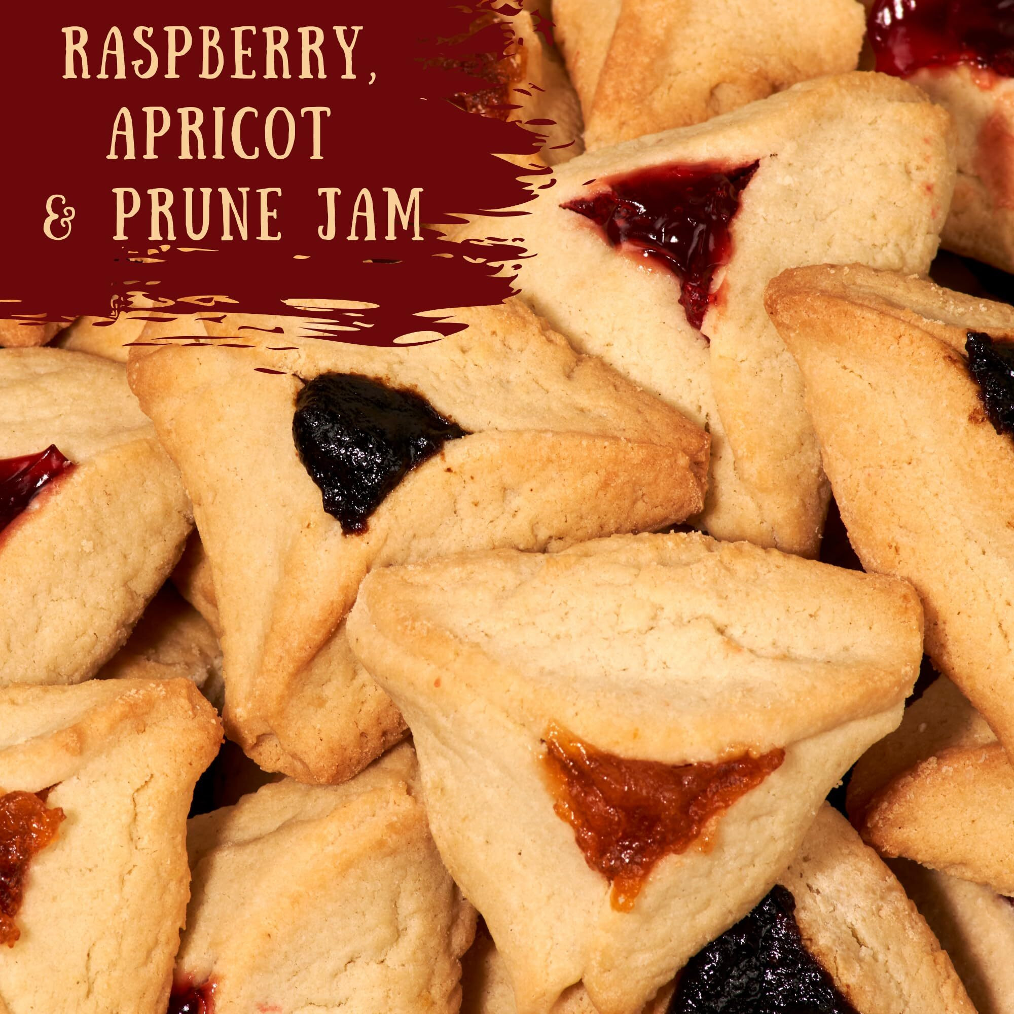 Stern's Bakery Hamentaschen Purim Gifts | Mishloach Manot | Shortbread Cookies With Apricot, Raspberry,Prune Filling |Shalach Manos Purim Basket | Kosher Gourmet Hamentashen Cookies