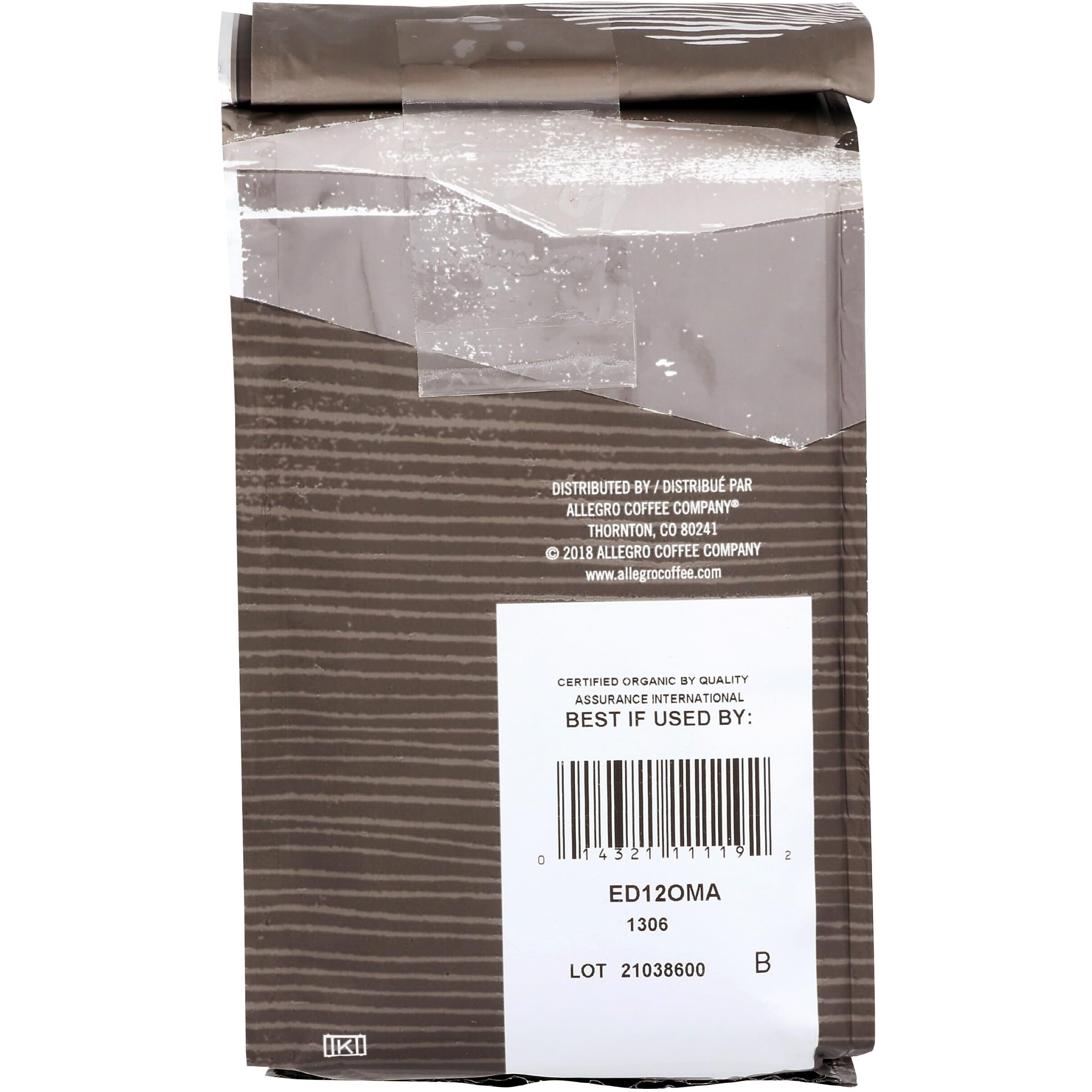 Allegro Coffee, Organic Mexico Light Roast Ground Coffee, 12 Oz.