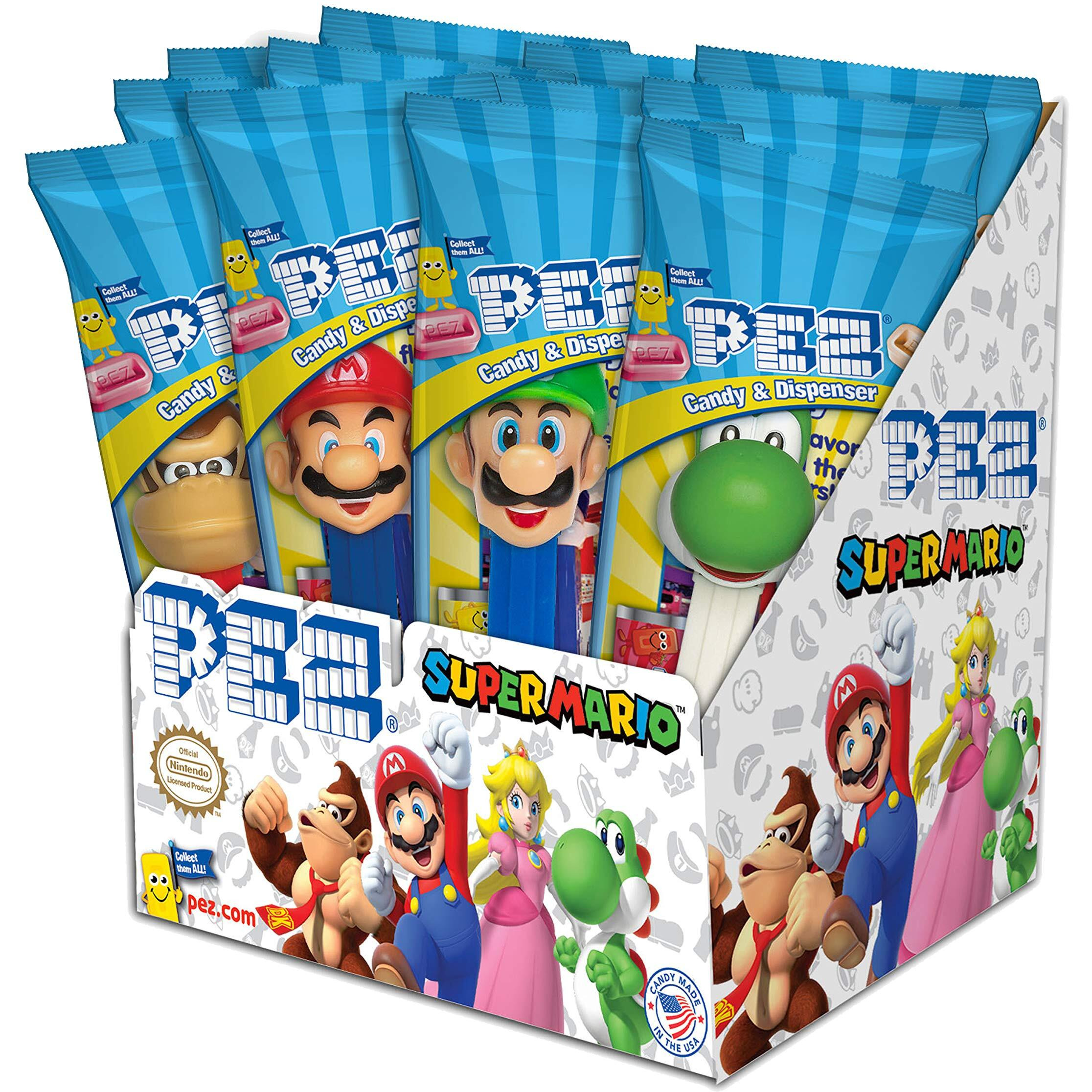 Pez Candy Nintendo, Assortment Candy, 0.58 Oz (Pack Of 12)