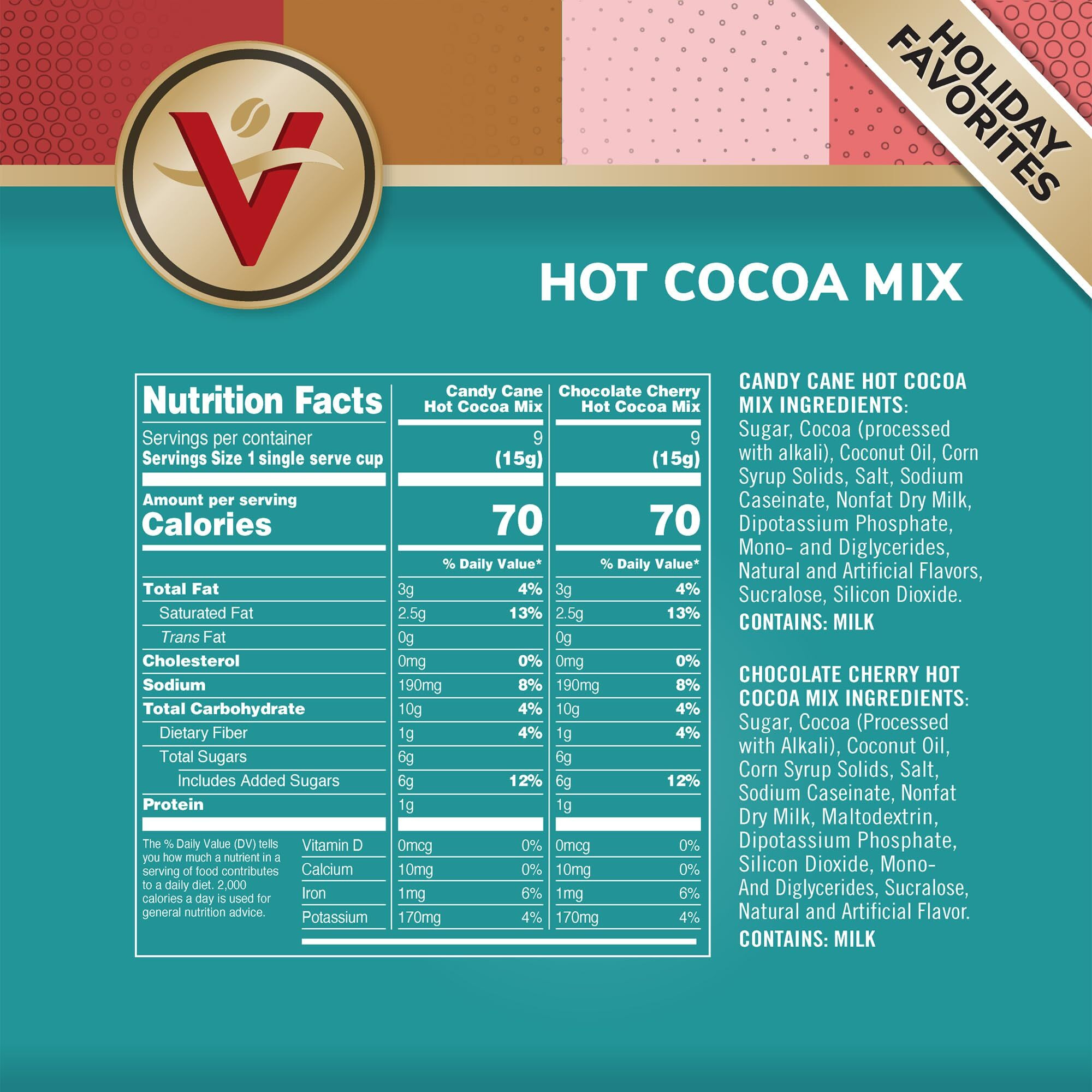 Victor Allen's Coffee Holiday Favorites Coffee & Hot Cocoa Mix Variety Pack, 36 Count, Single Serve K-Cup & Coffee Pods For Keurig K-Cup Brewers
