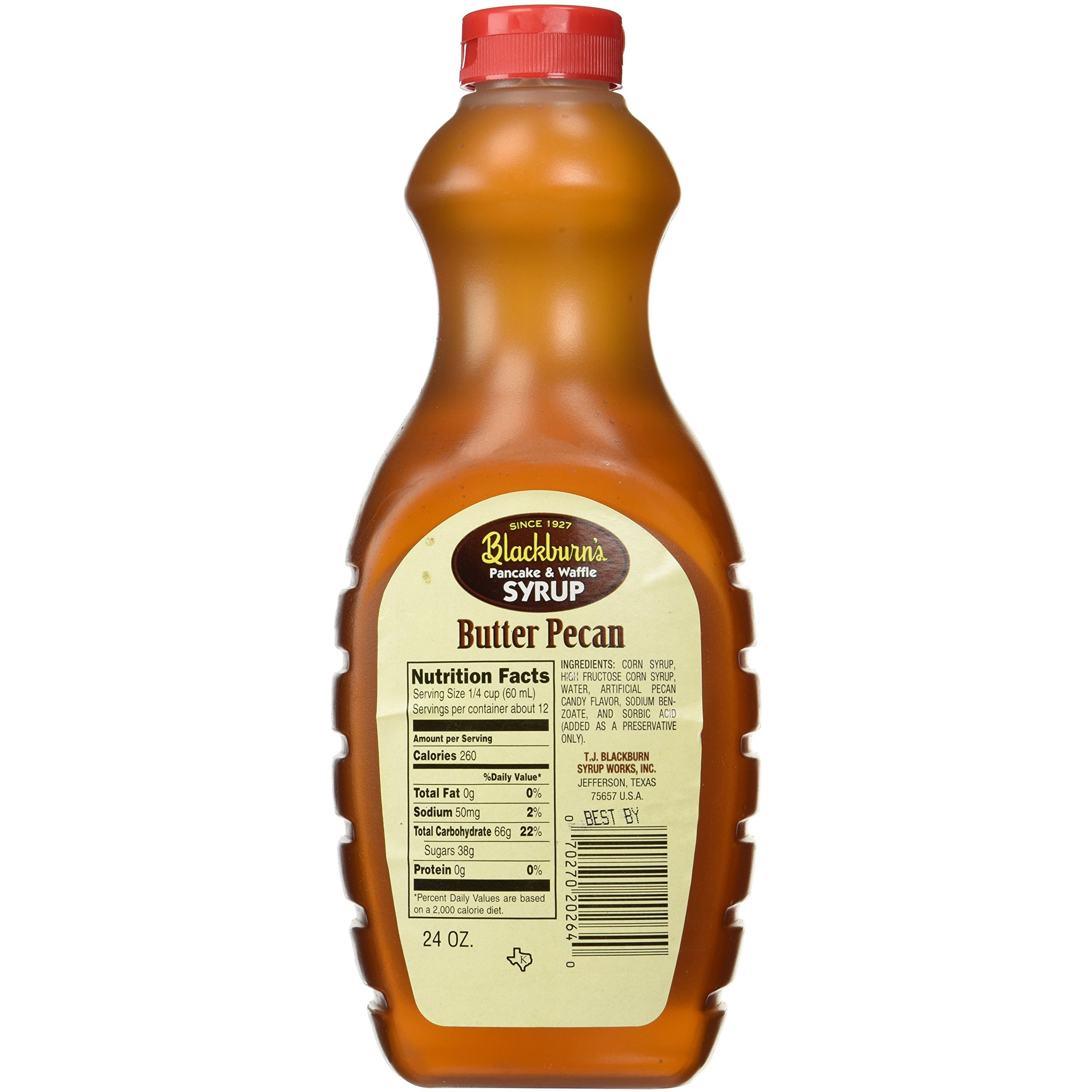 Blackburn's Pancake & Waffle Syrup, Butter Pecan Flavor, 24 Oz. (Pack Of 2) (Butter Pecan)