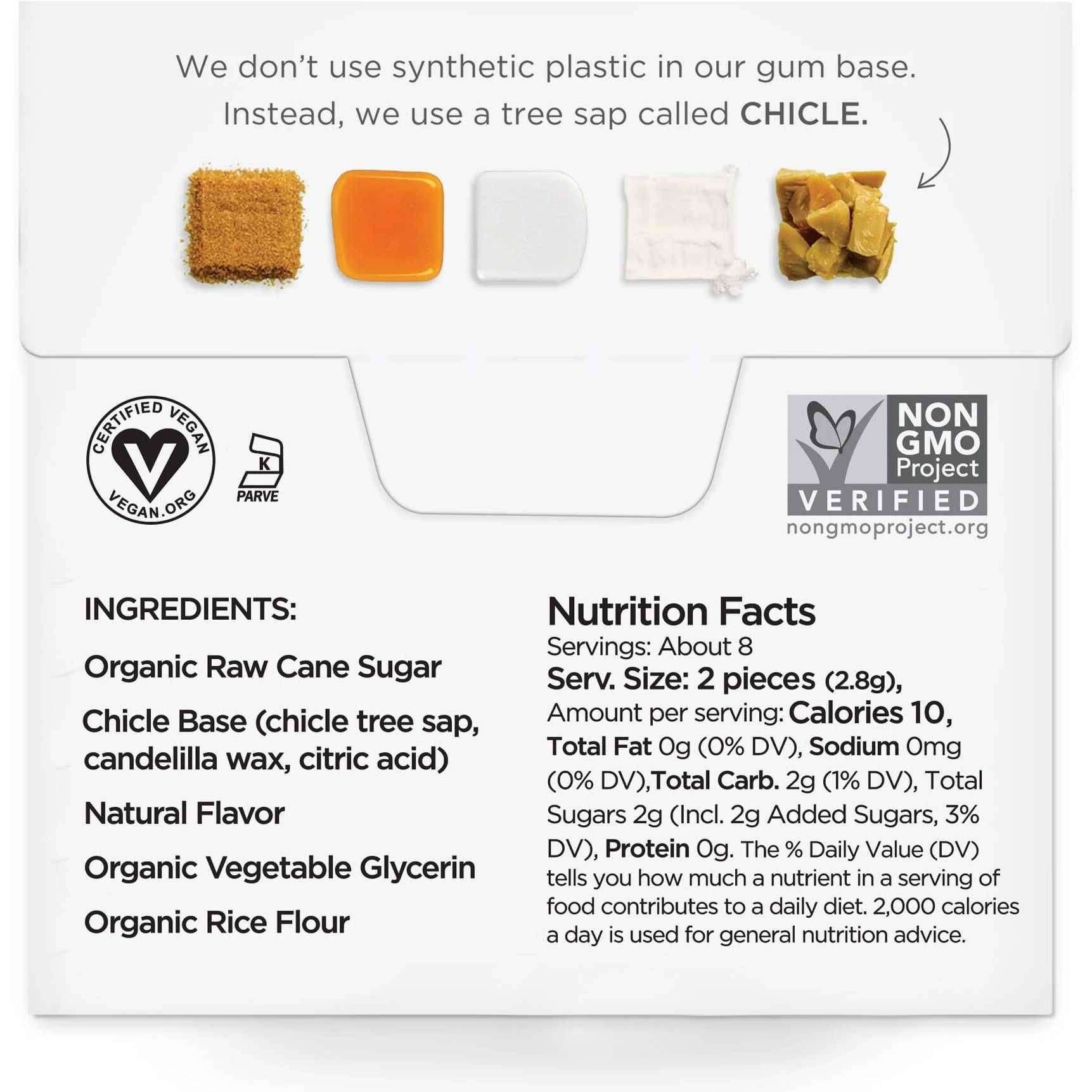 Simply Gum | Maple | Plant- Based Chewing Gum | Pack Of Six (90 Pieces Total) | Synthetic Free + Aspartame Free + Non Gmo