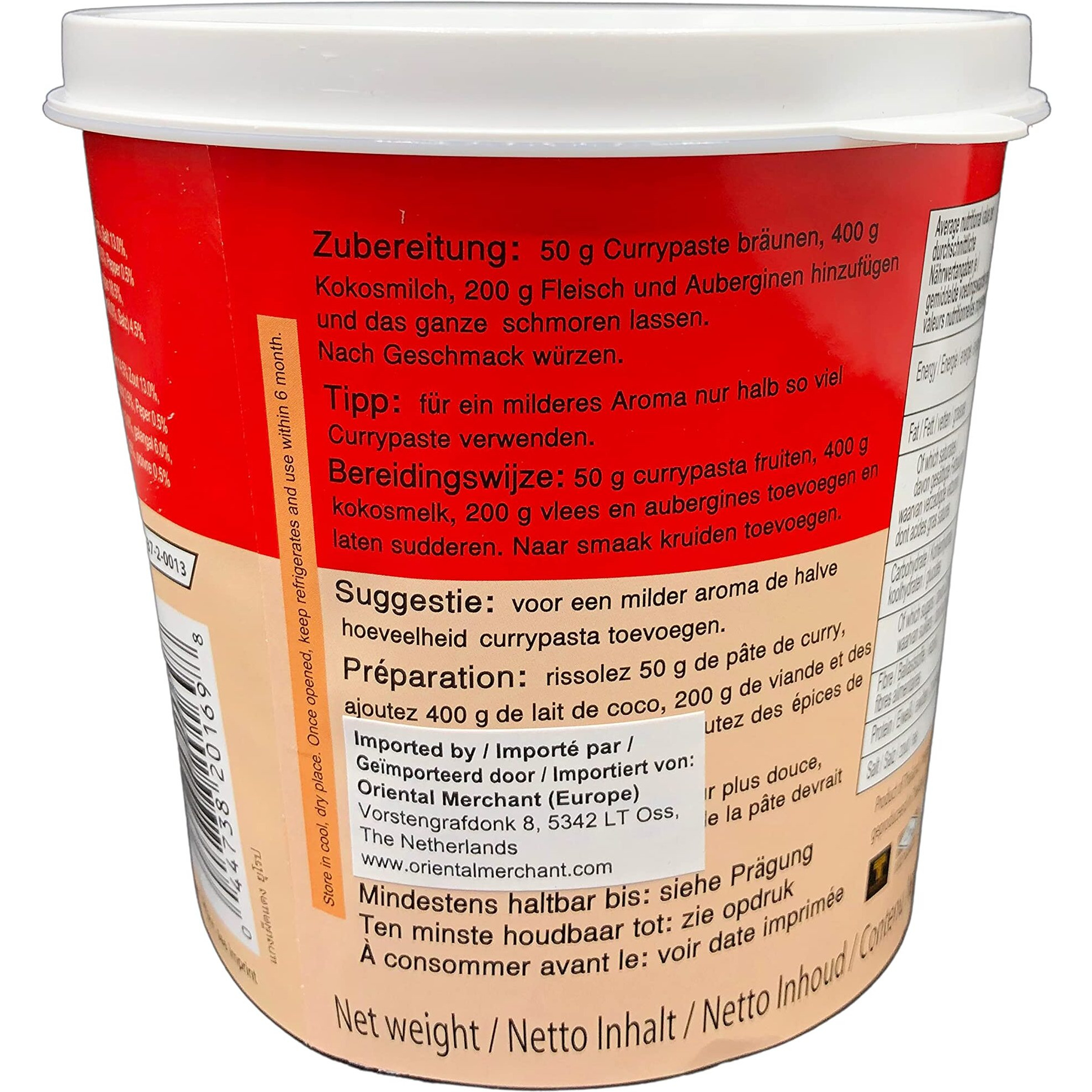 Mae Ploy Red Curry Paste, Authentic Thai Curry Paste With Red Chili, Shrimp Paste, Lemongrass And Aromatic Herbs For Cooking Butter Chicken, Rendang, Curries, Stews And Other Dishes, 2.2Lbs Tub