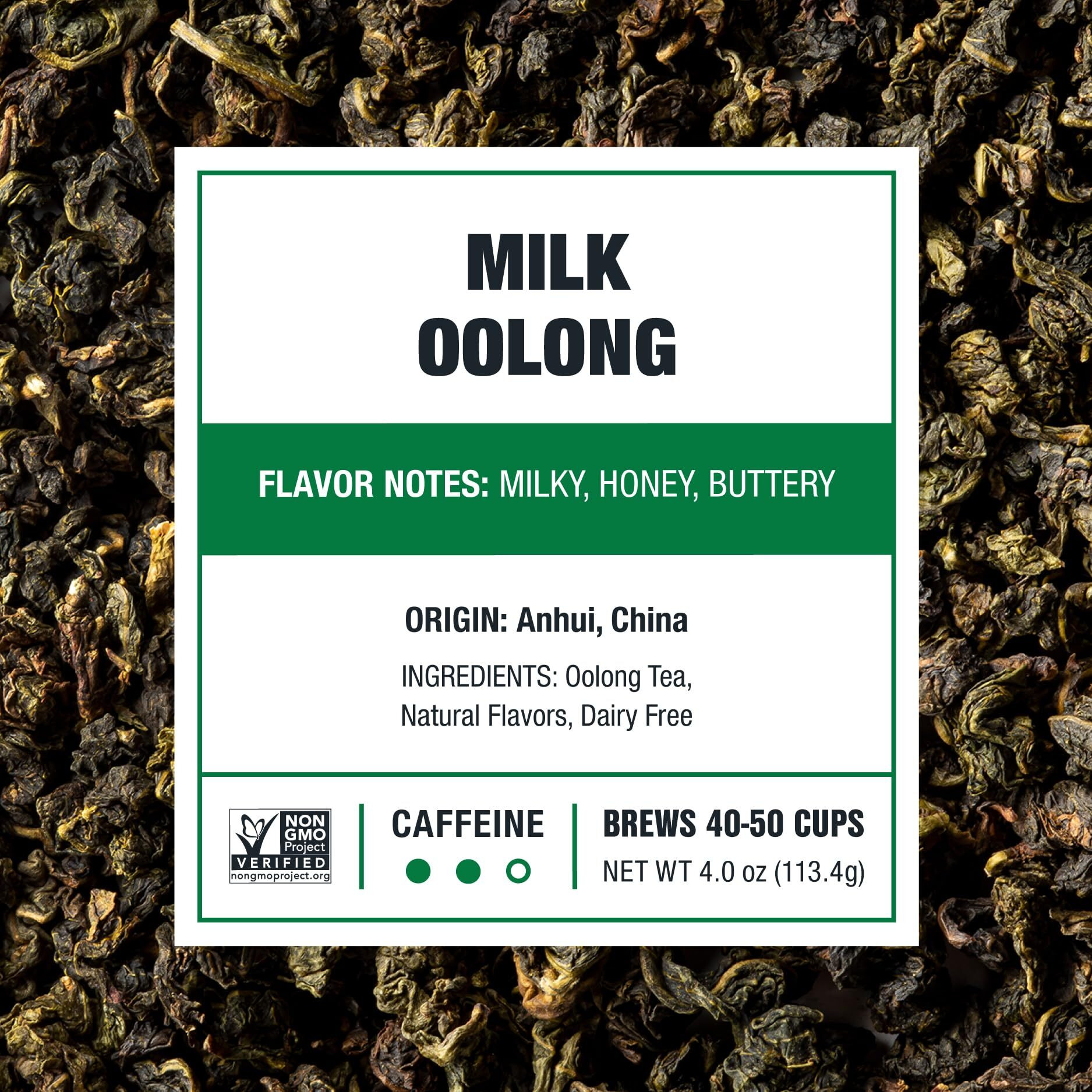 Tiesta Tea - Milk Oolong Tea | Single Origin Premium Loose Leaf Oolong Tea From China | Medium Caffeinated | Make Hot Or Iced Tea & Up To 50 Cups | 100% Pure Unblended - 4Oz Refillable Tin