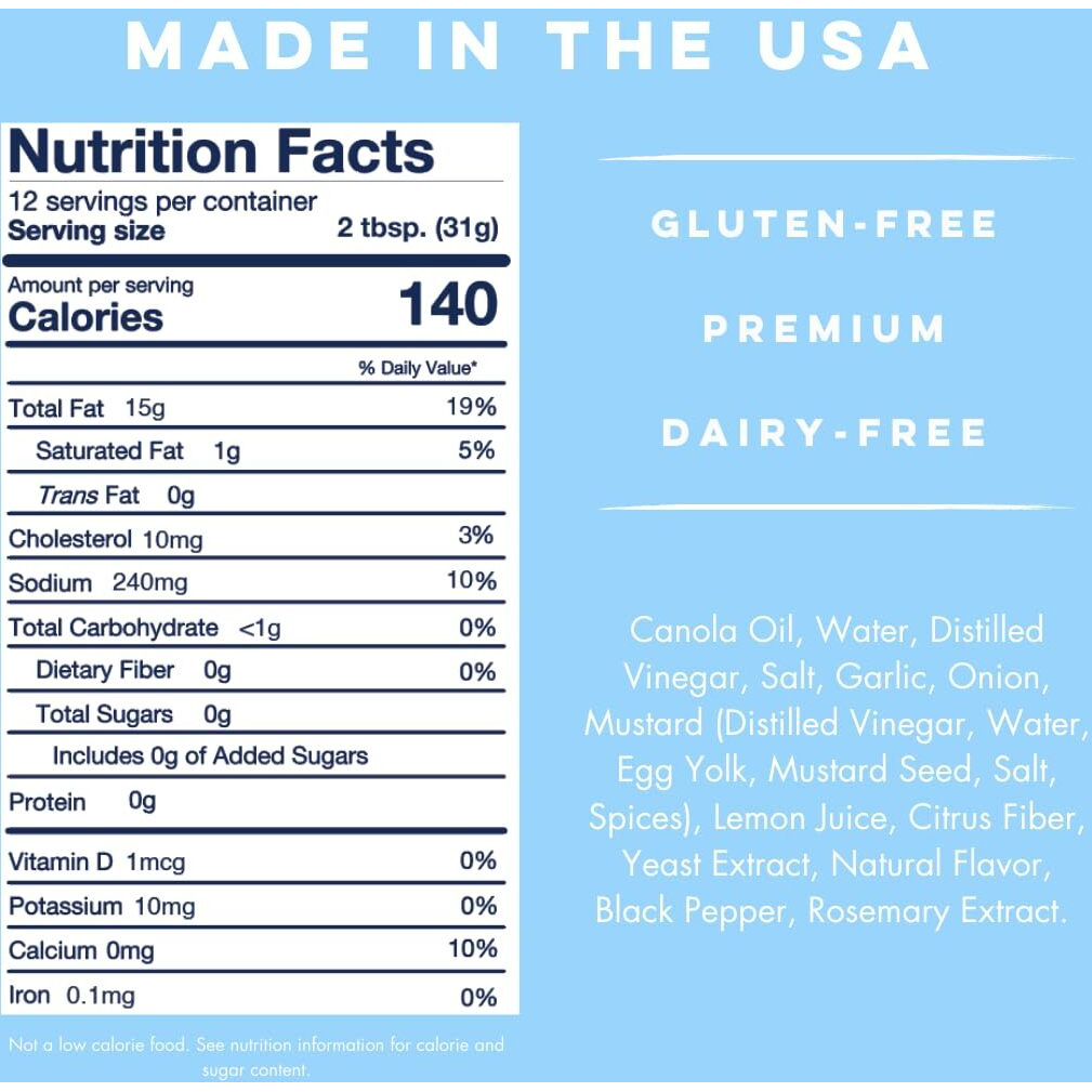 Yo Mama's Foods Keto Ranch Salad Dressing And Dip - Pack Of (2) - Dairy Free, Gluten Free, Low Sodium, And All Natural