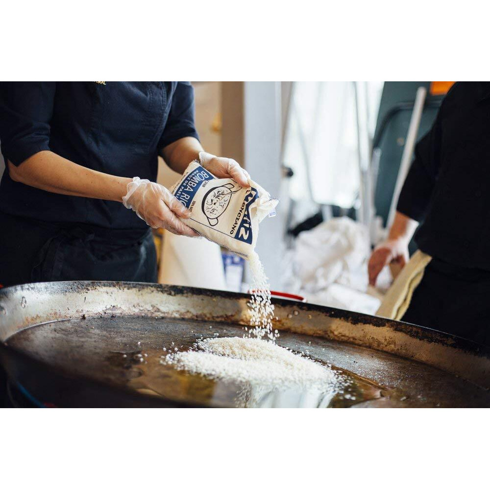 Matiz Espaa Bomba Paella Rice From Spain (2.2 Lbs.) Firm, Natural Spanish Grain | Round, Medium Short | Risotto And Arrow Negro | Gluten Free (1 Bag)