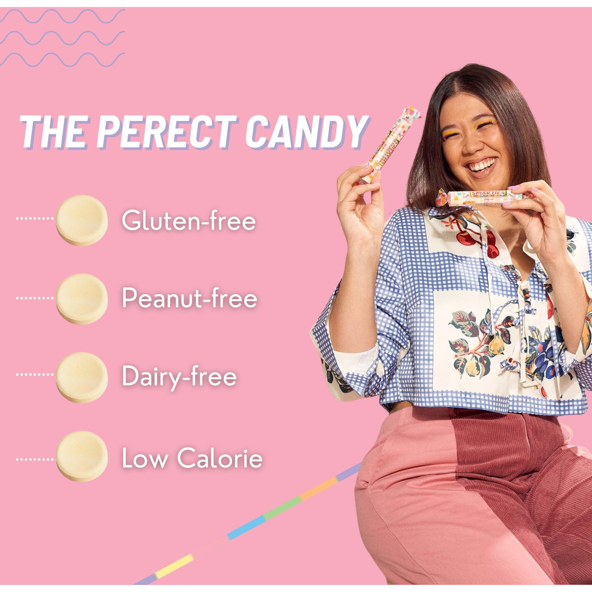 Smarties Double Lollies Individually Wrapped Gluten Free Peanut Fat Free Grape Strawberry Orange Lemon Flavors Perfect For Birthdays & Halloween Parties Made By Us Candy Company Since 1949-9 Oz Bag