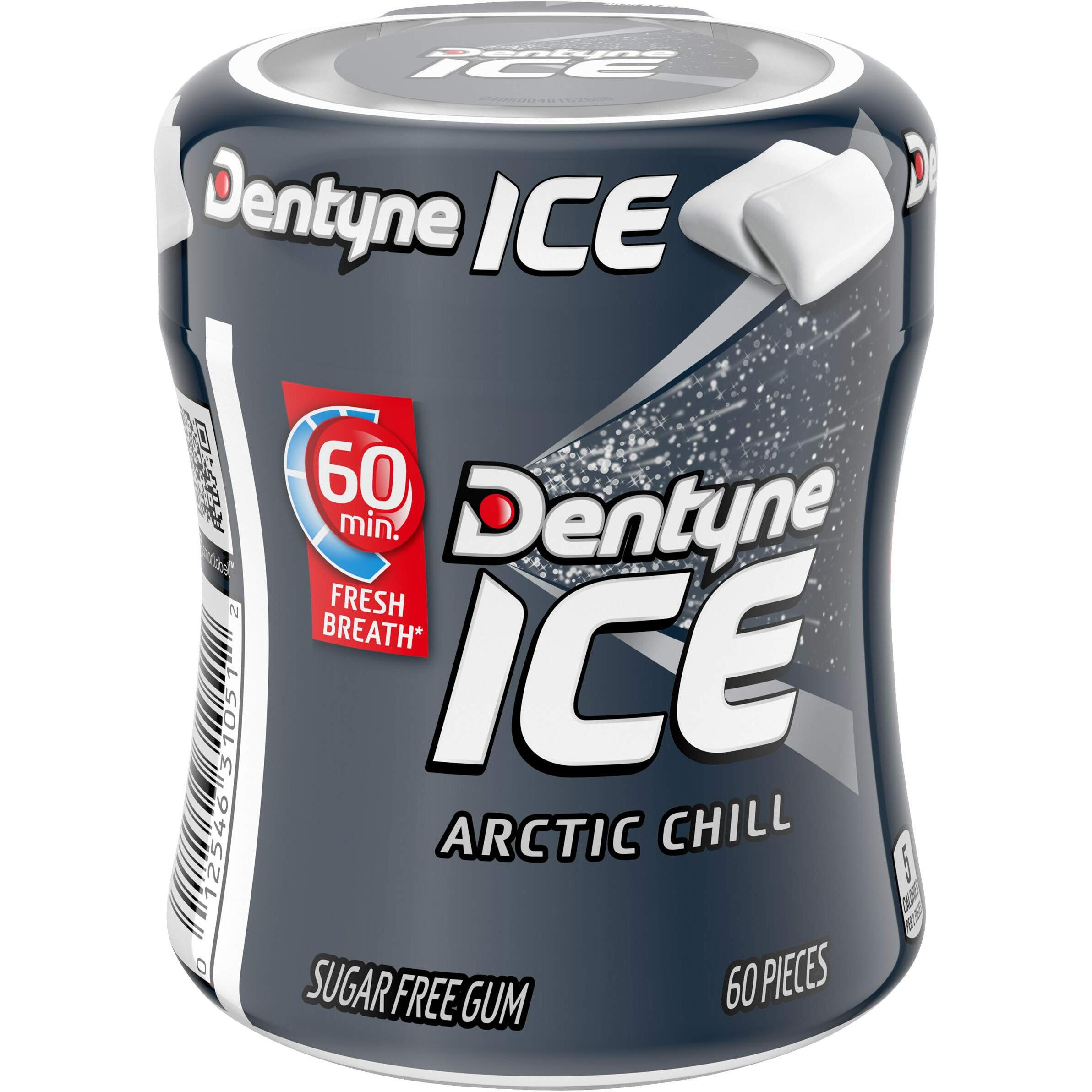 Dentyne Ice Arctic Chill Sugar Free Gum, 1 Bottle Of 60 Pieces
