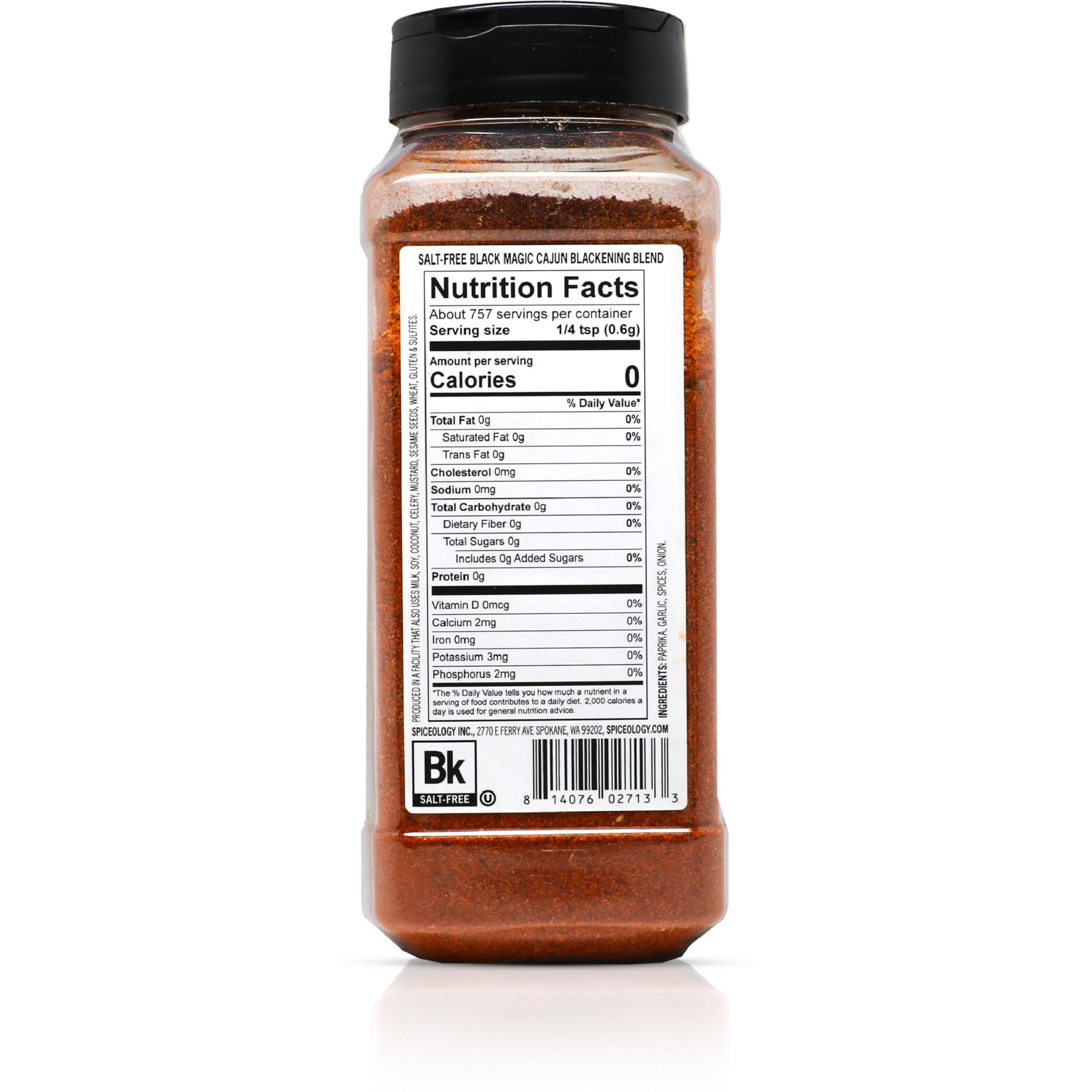Spiceology - Black Magic - Cajun Blackening Spice Blend - Salt-Free - Spicy Creole Dry Rub And Seasoning - Use On Beef, Chicken, Mac N' Cheese, Turkey, Butter, Seafood Or Nuts - 16 Oz